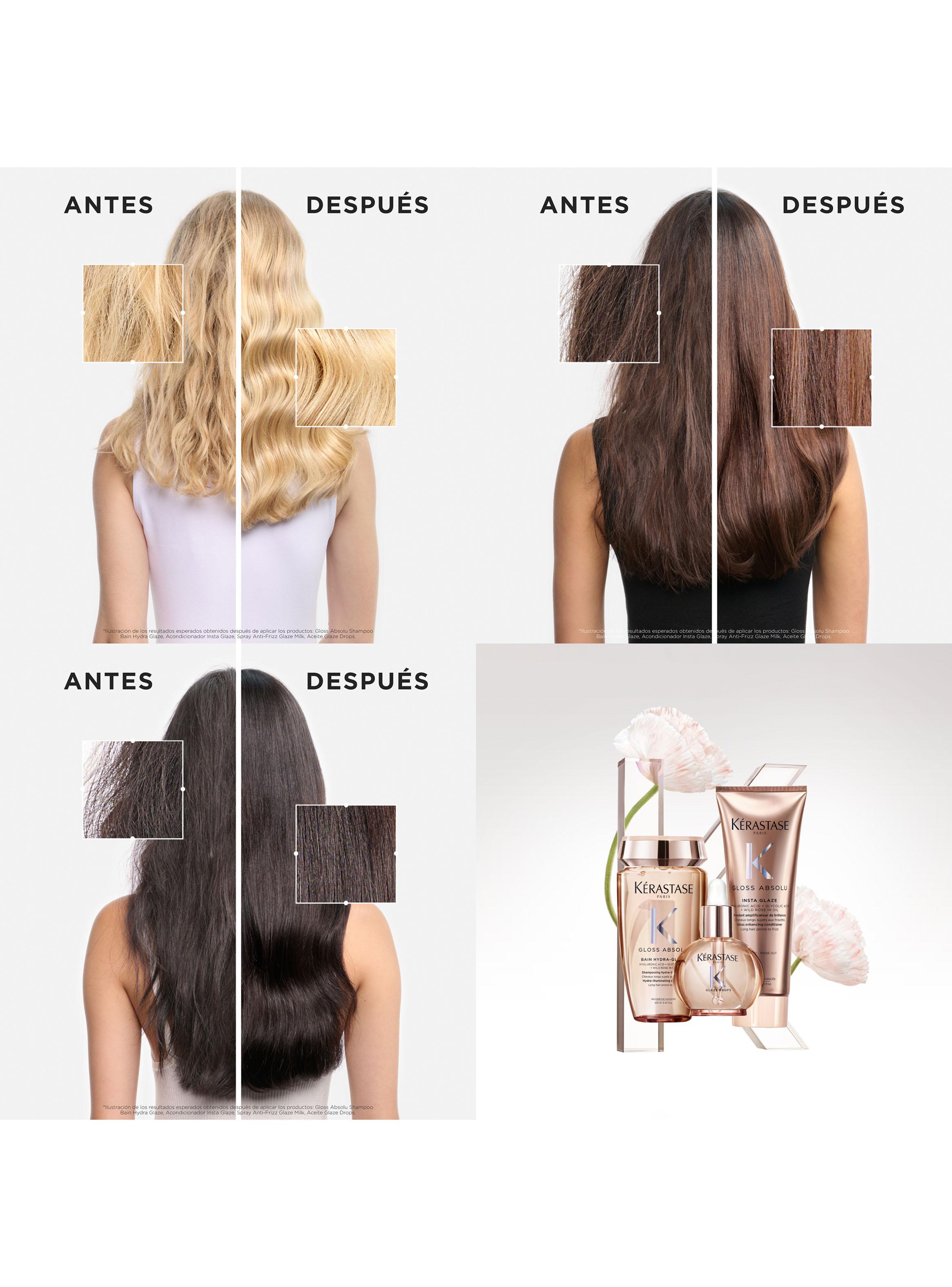Shampoo Efecto Gloss Cabello con Tendencia al Frizz Gloss Absolu Bain Hydra-Glaze 80ml-4