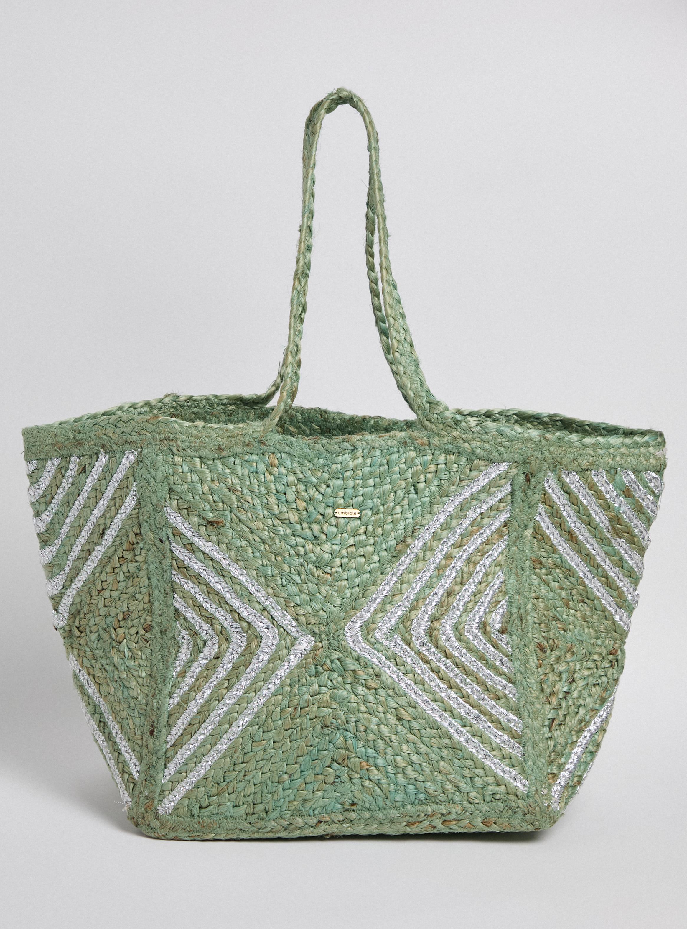 Cartera Raffia con Detalles Silver-2