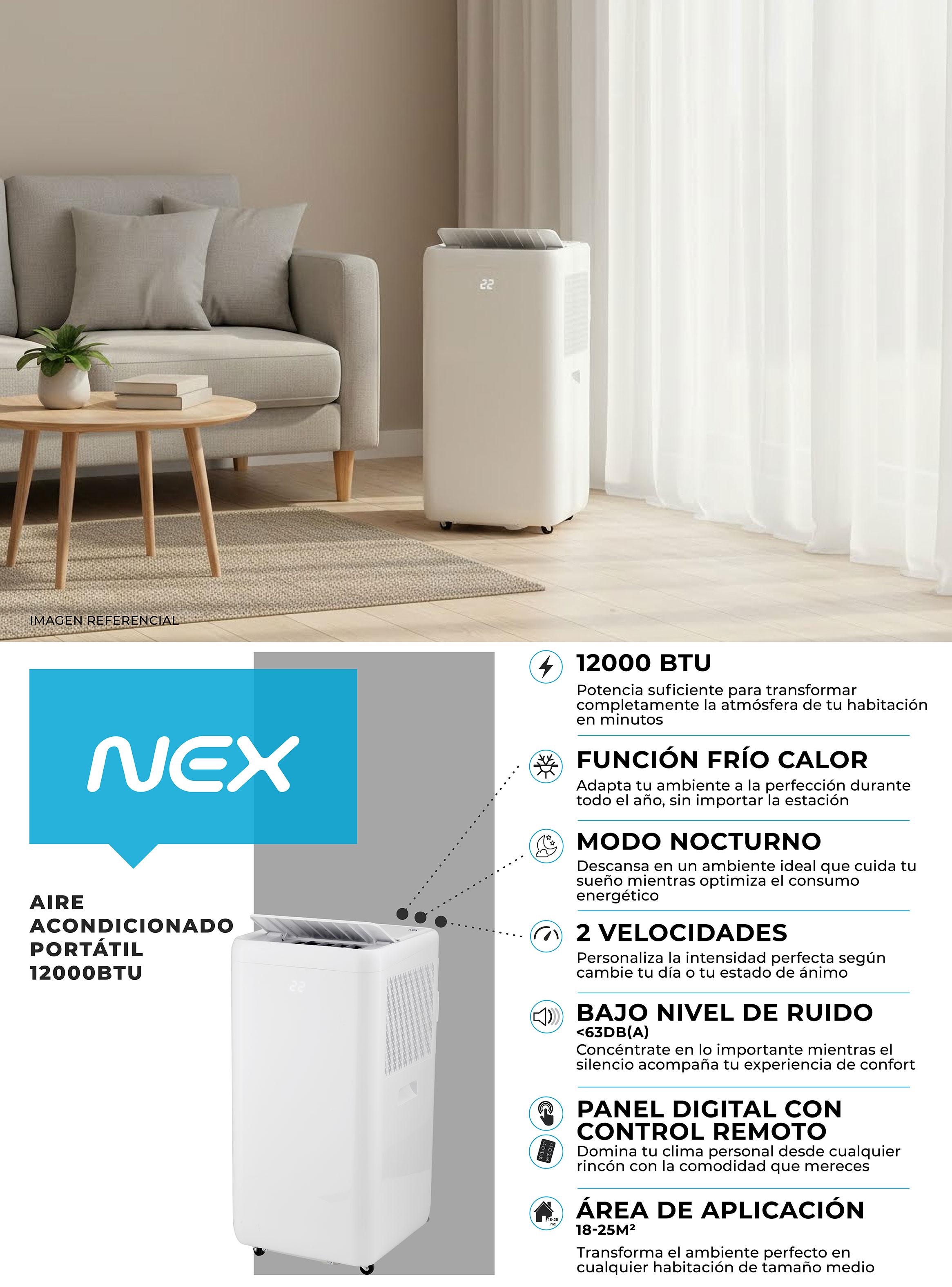Aire Acondicionado Portátil Frío/Calor 12.000 BTU ACP12198-FC Blanco-5