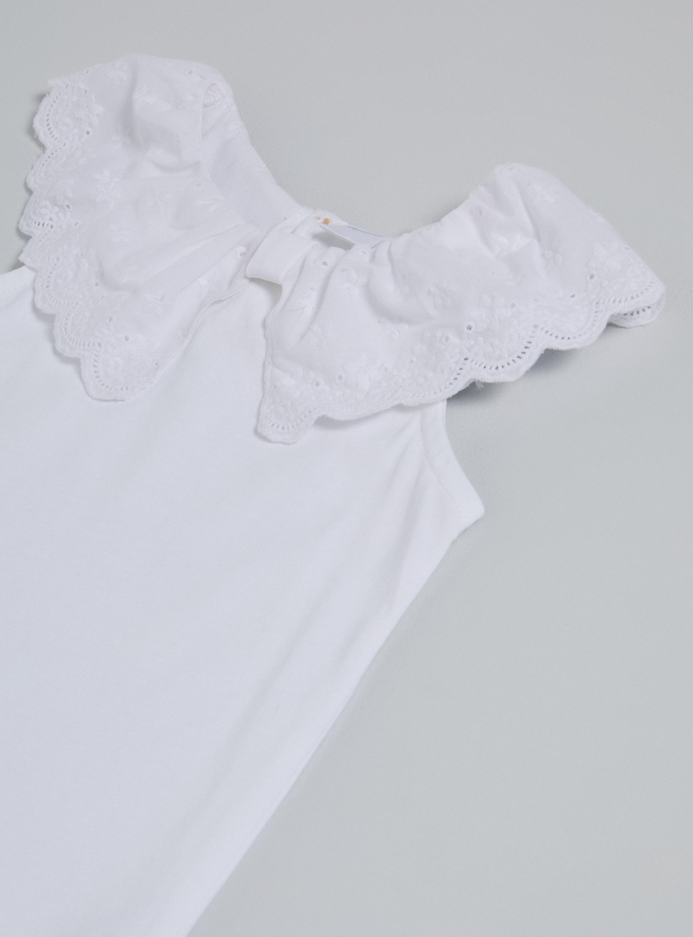 Polera con Cuello Broderie Niña-2