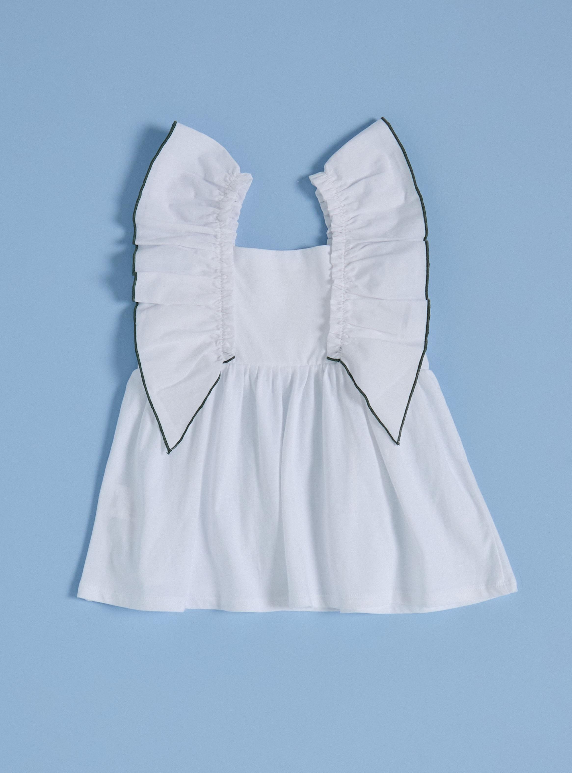 Blusa Estilo Panal con Vuelos en Mangas-1