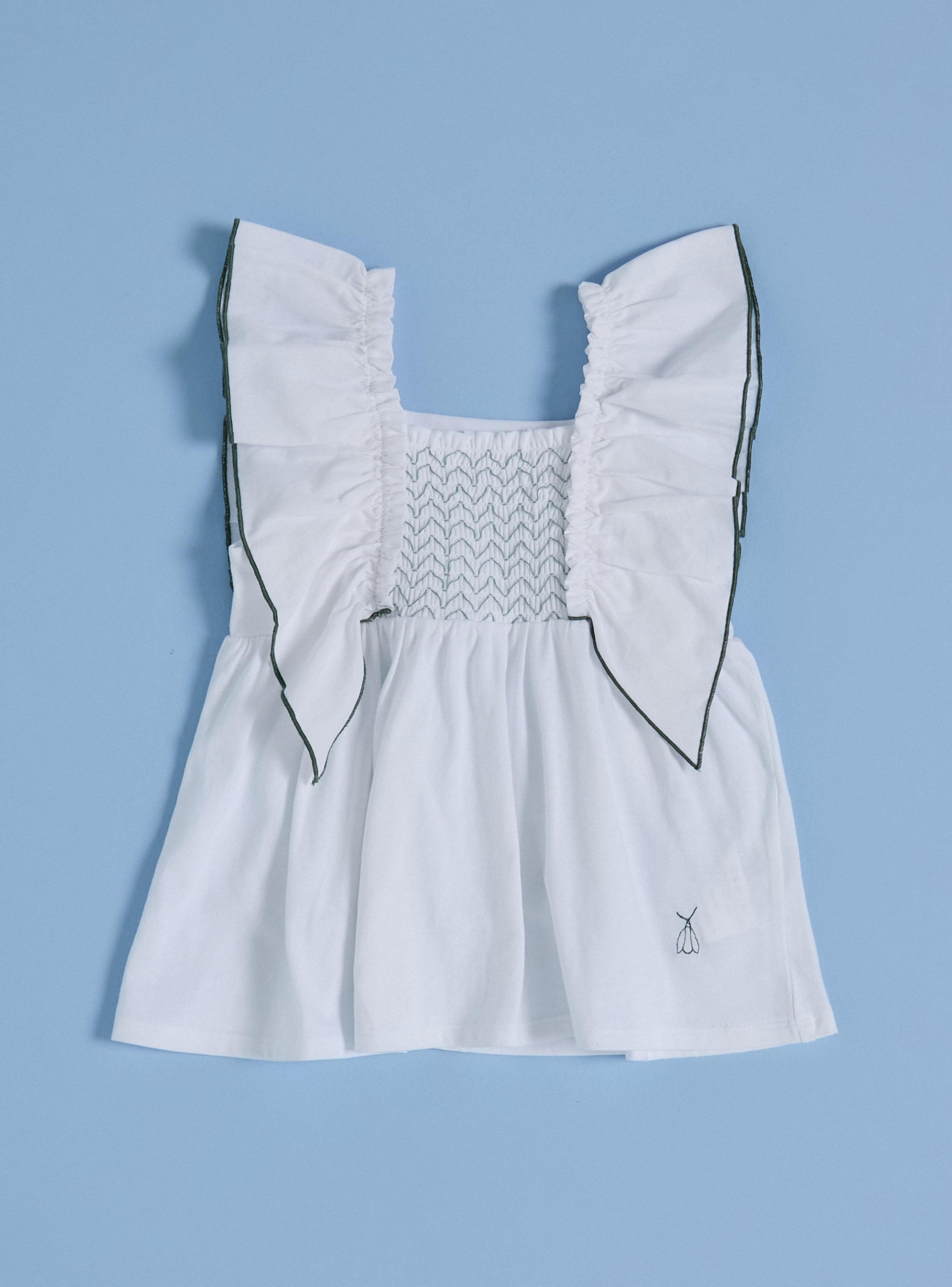 Blusa Estilo Panal con Vuelos en Mangas-0