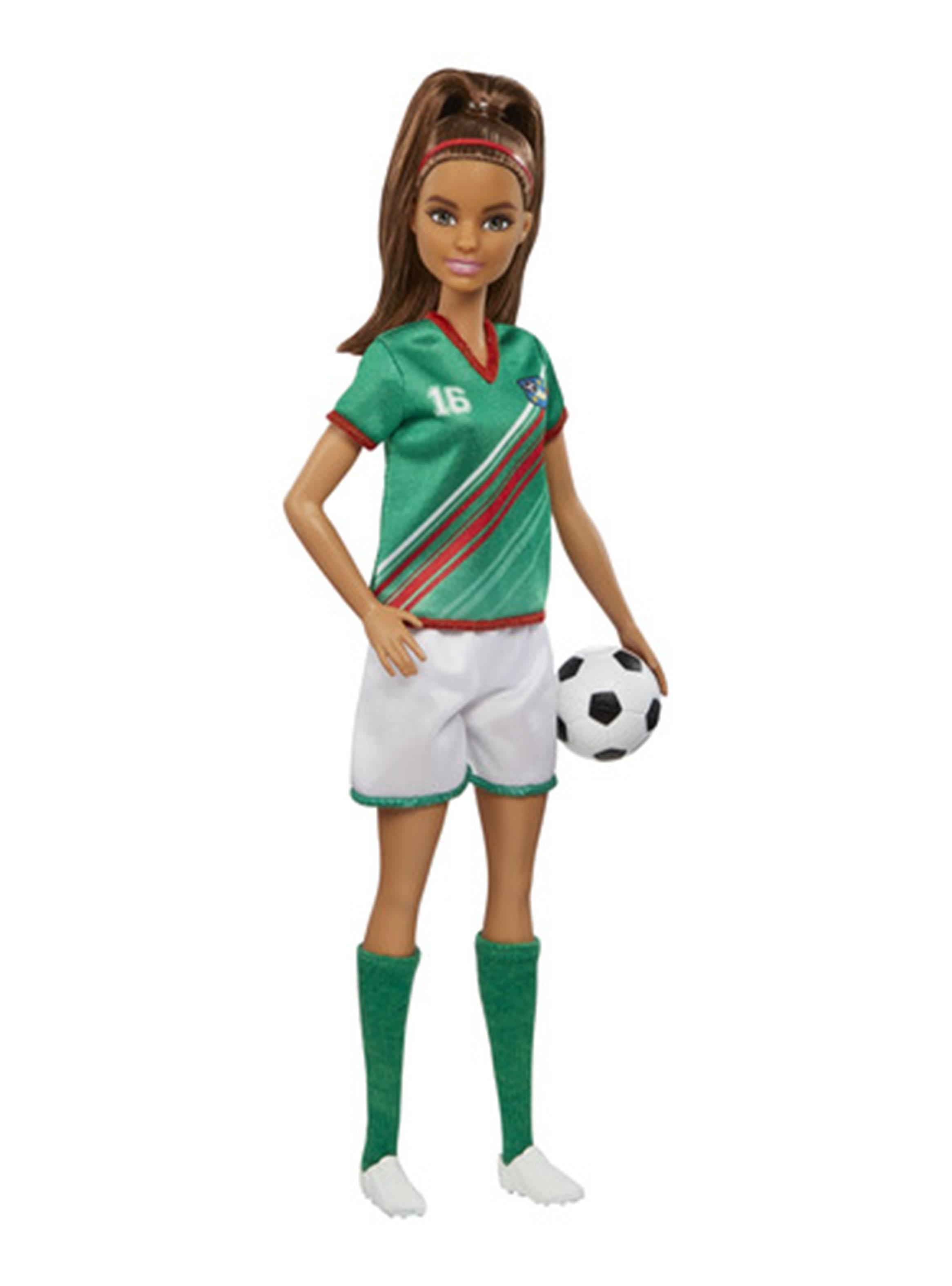 Muñeca Barbie Fútbol Verde-0