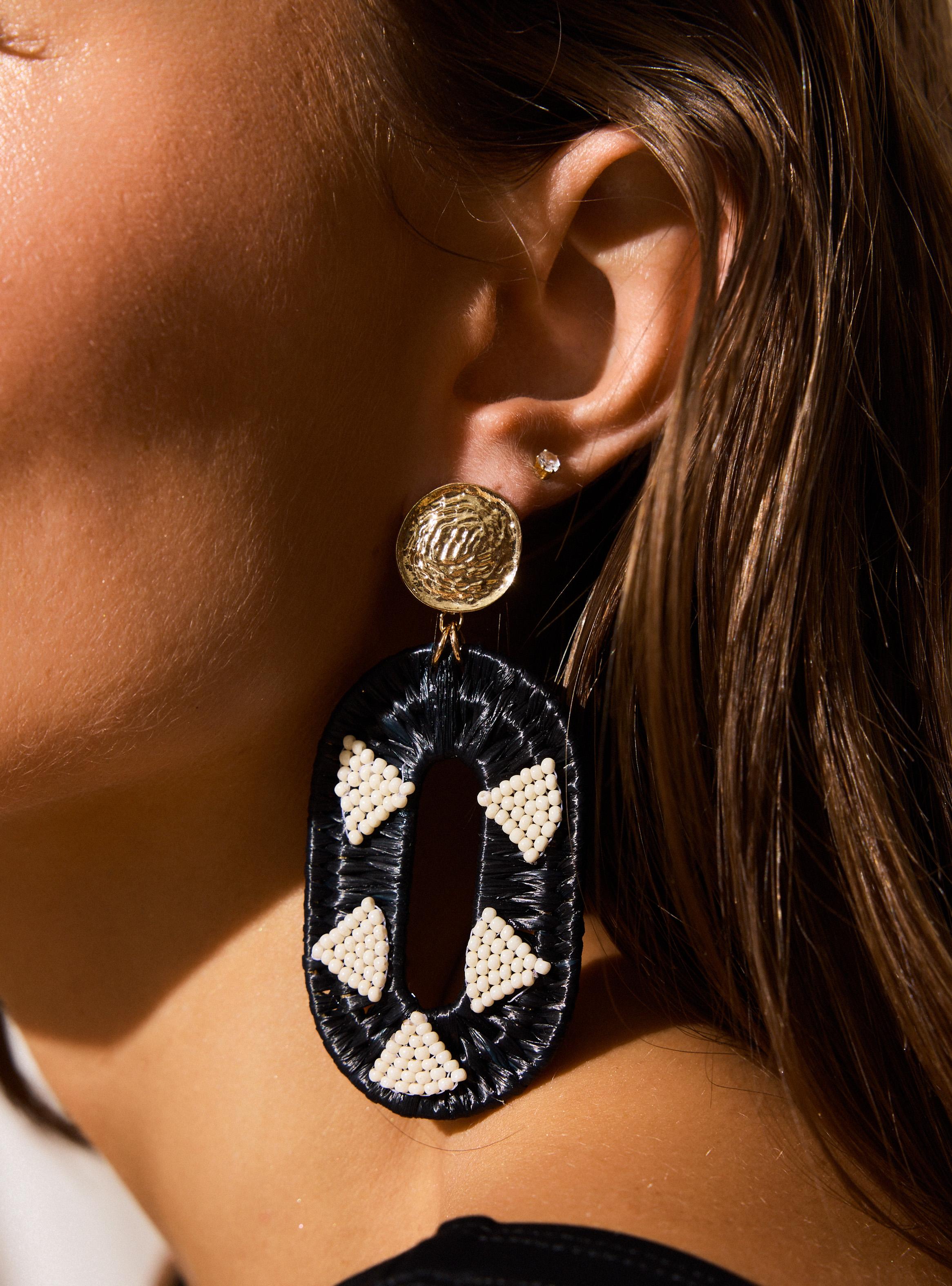 Aros Raffia y Mostacillas-3