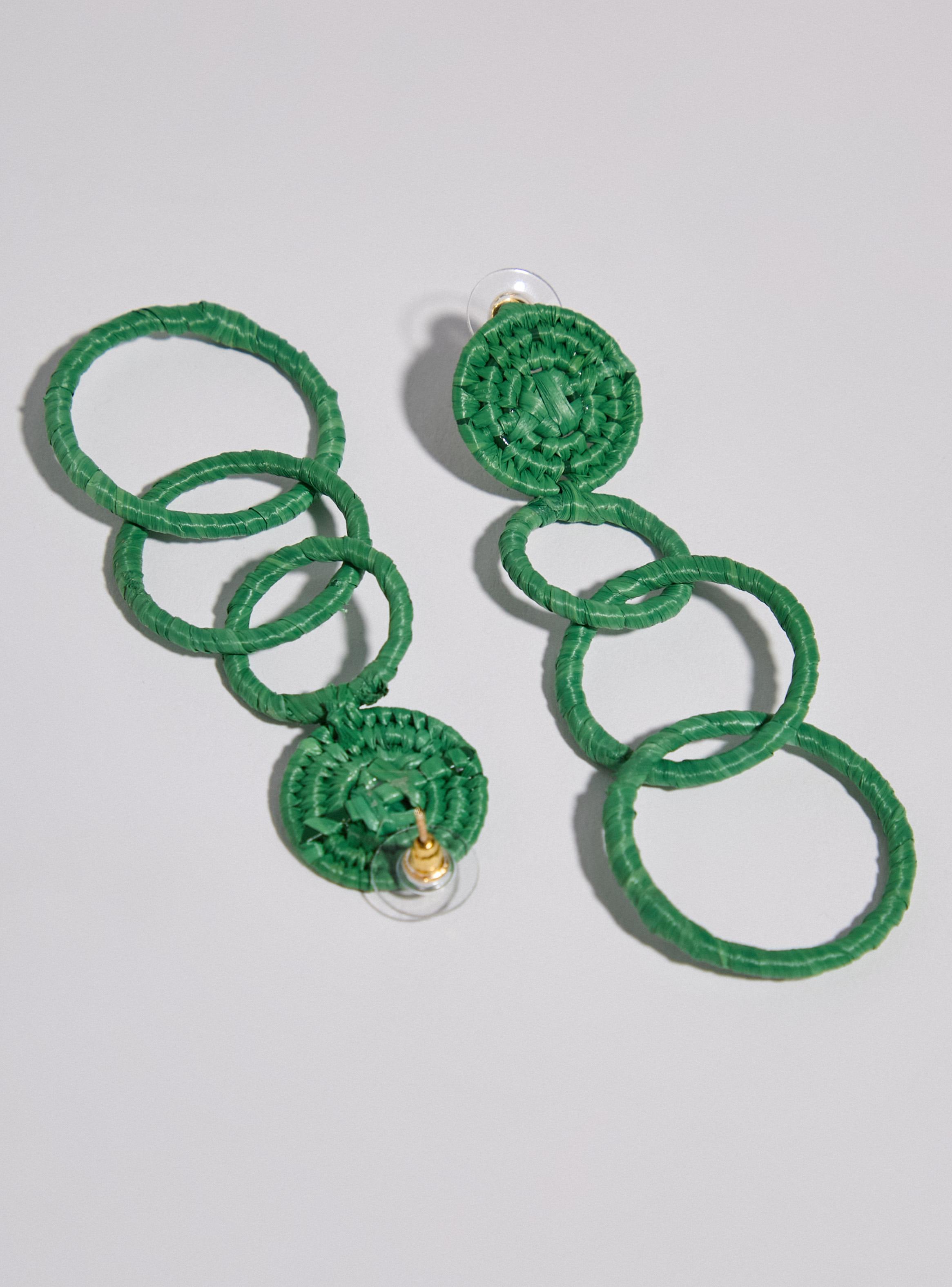 Aros Largos Argollas Raffia-2