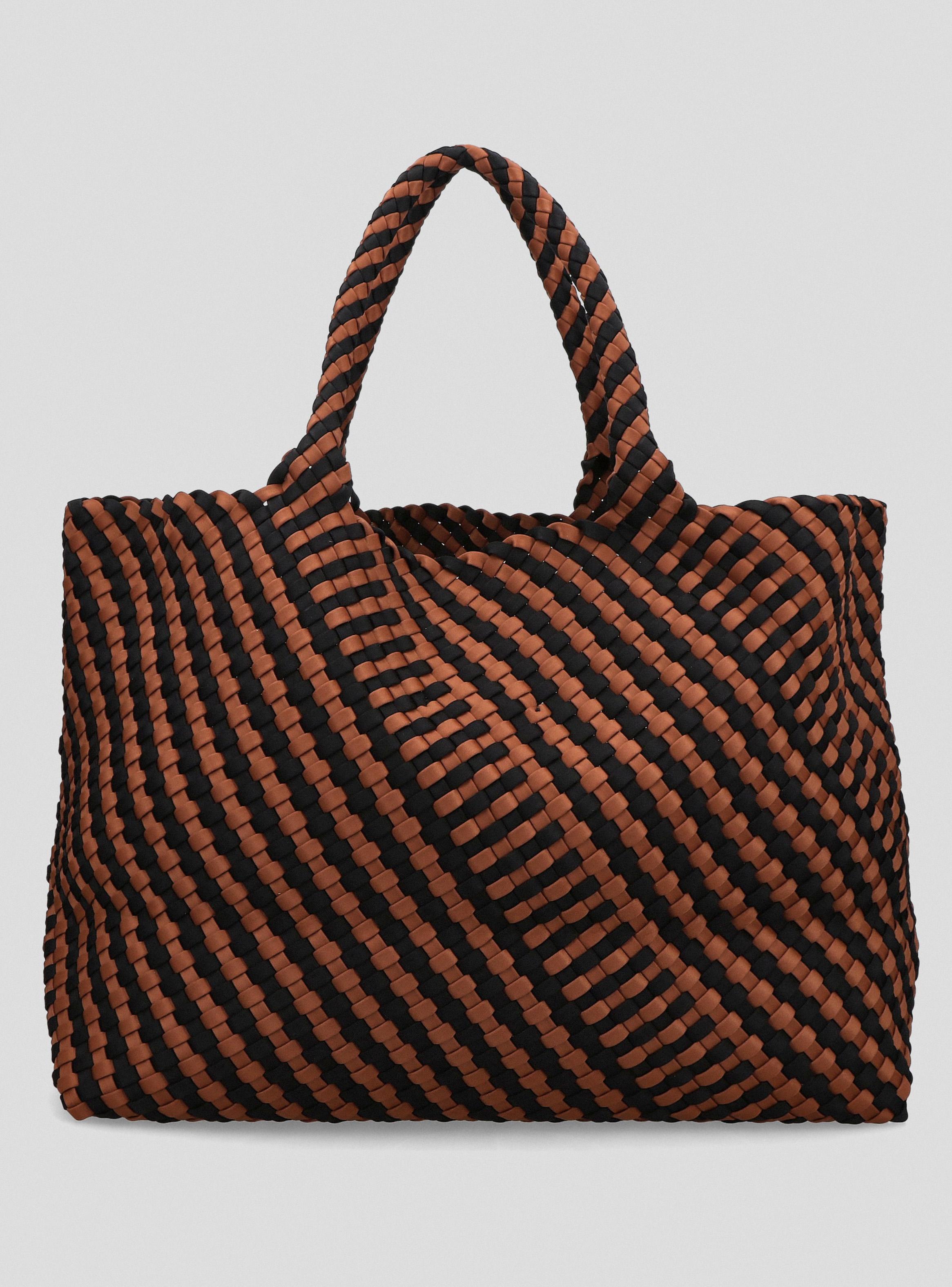 Bolso Tipo Tote Entramado de Neopren Bitono-4