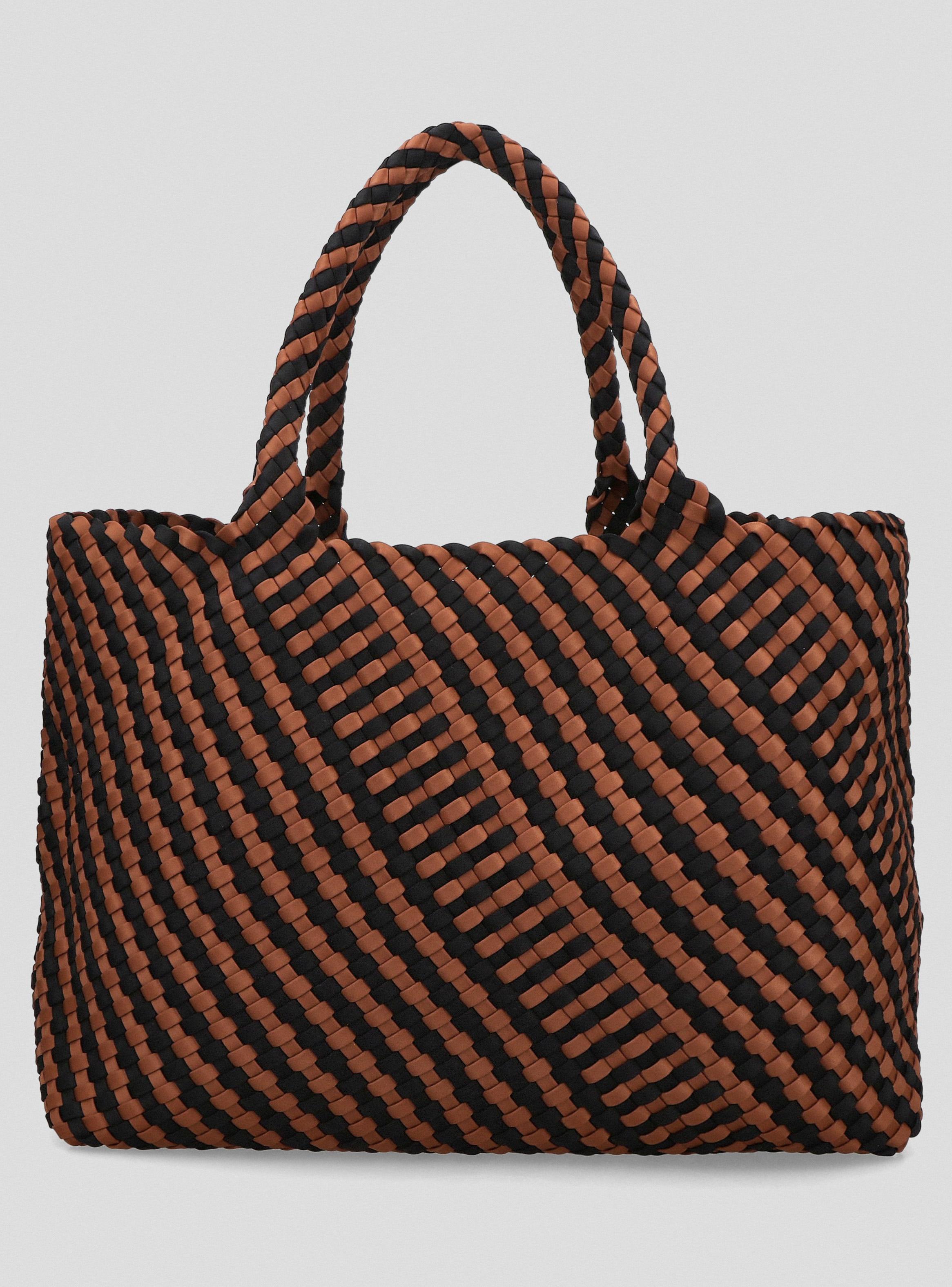 Bolso Tipo Tote Entramado de Neopren Bitono-2