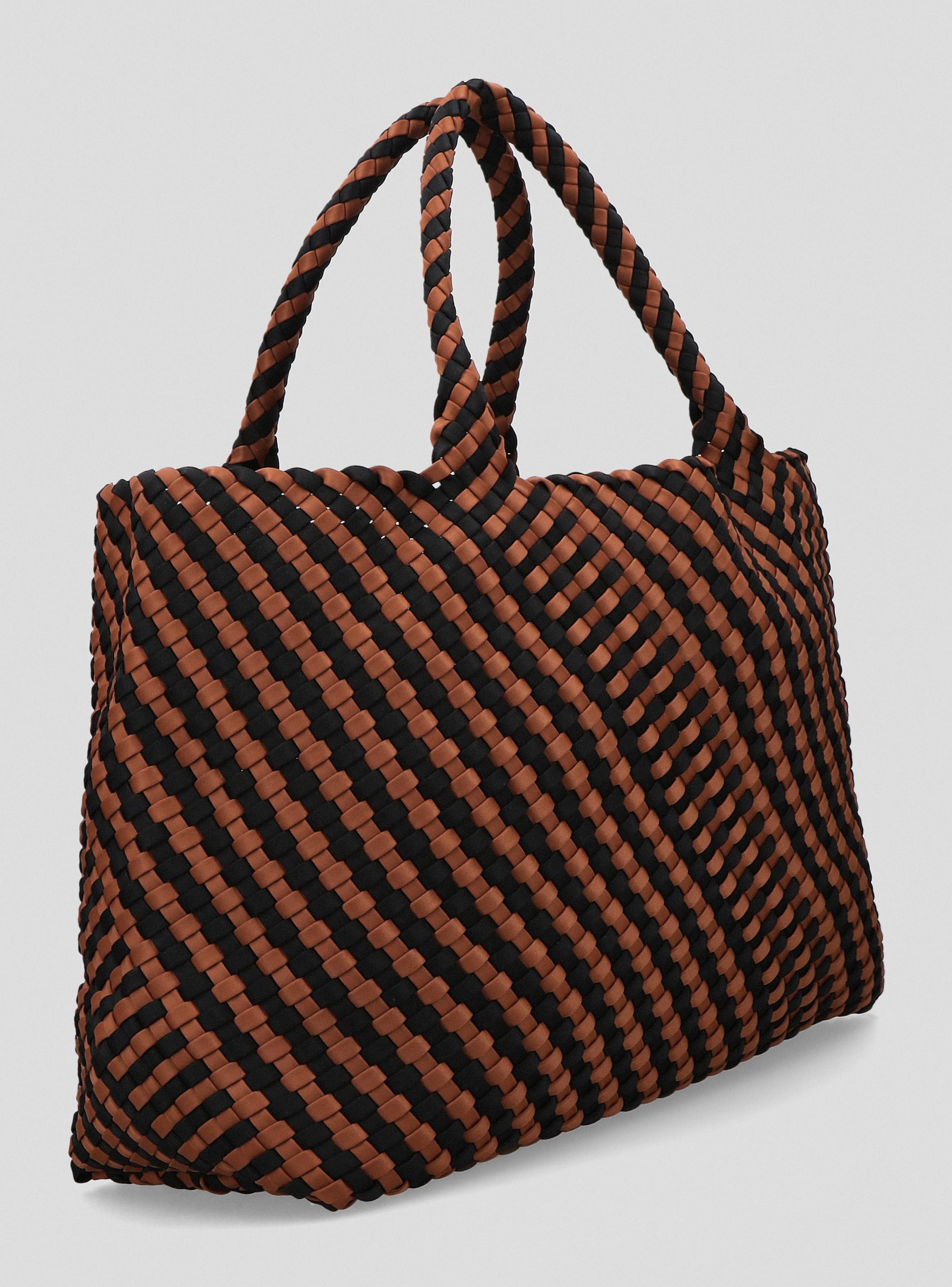 Bolso Tipo Tote Entramado de Neopren Bitono-3