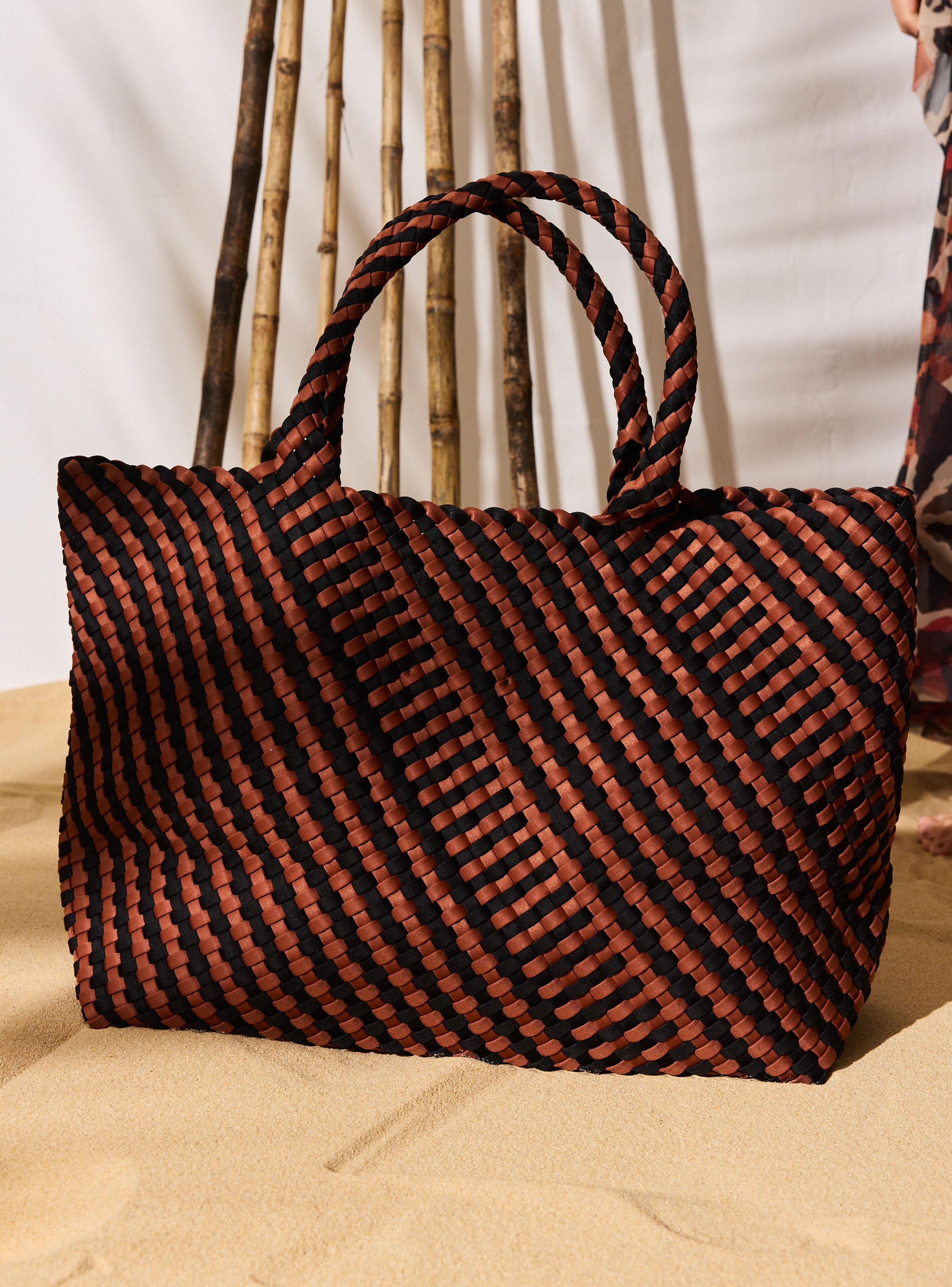 Bolso Tipo Tote Entramado de Bitono-6