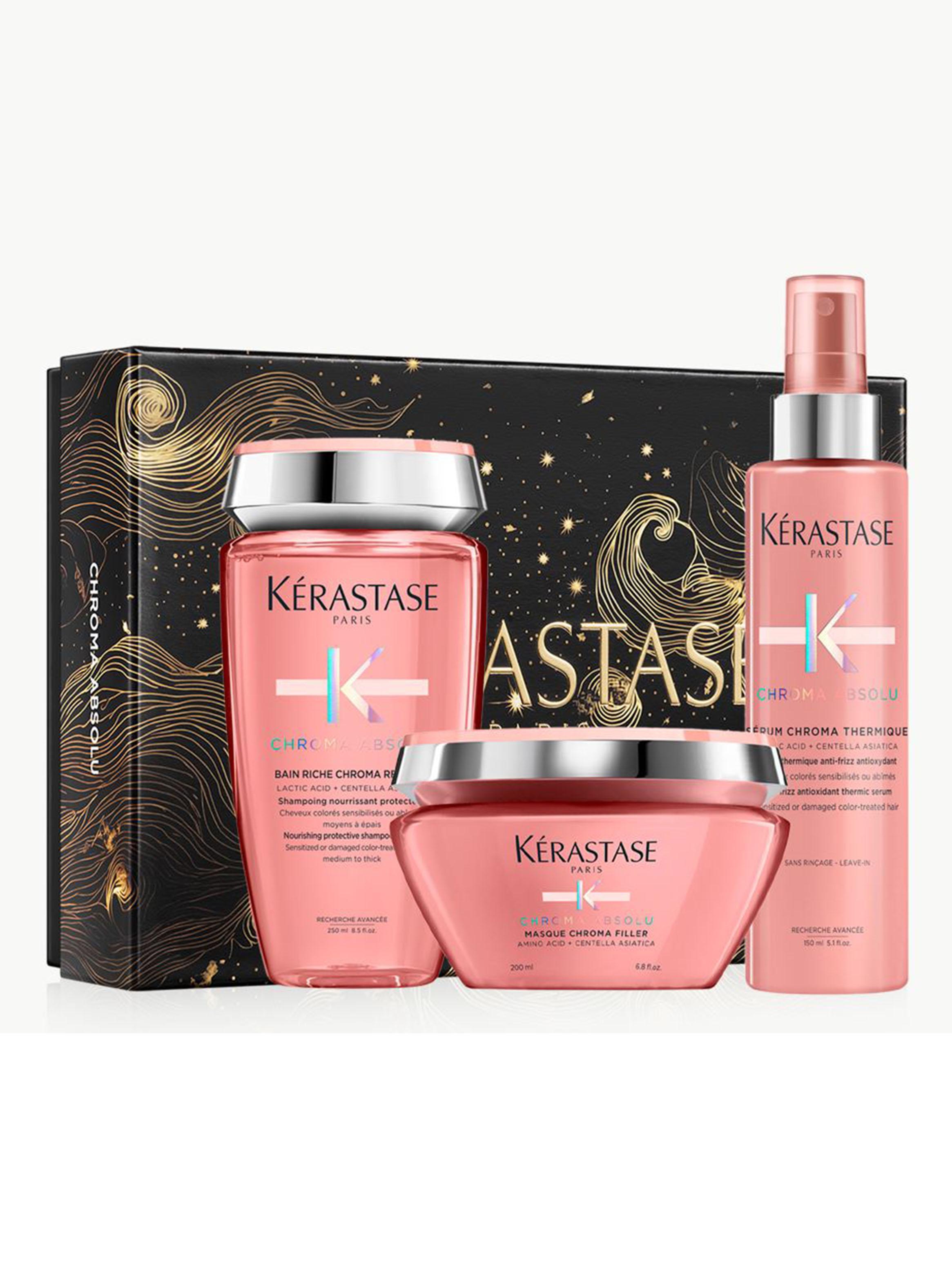 Cofre Cuidado Del Color Shampoo + Máscara + Texturizante Para Cabello Fino a Medio Chroma Absolu-0