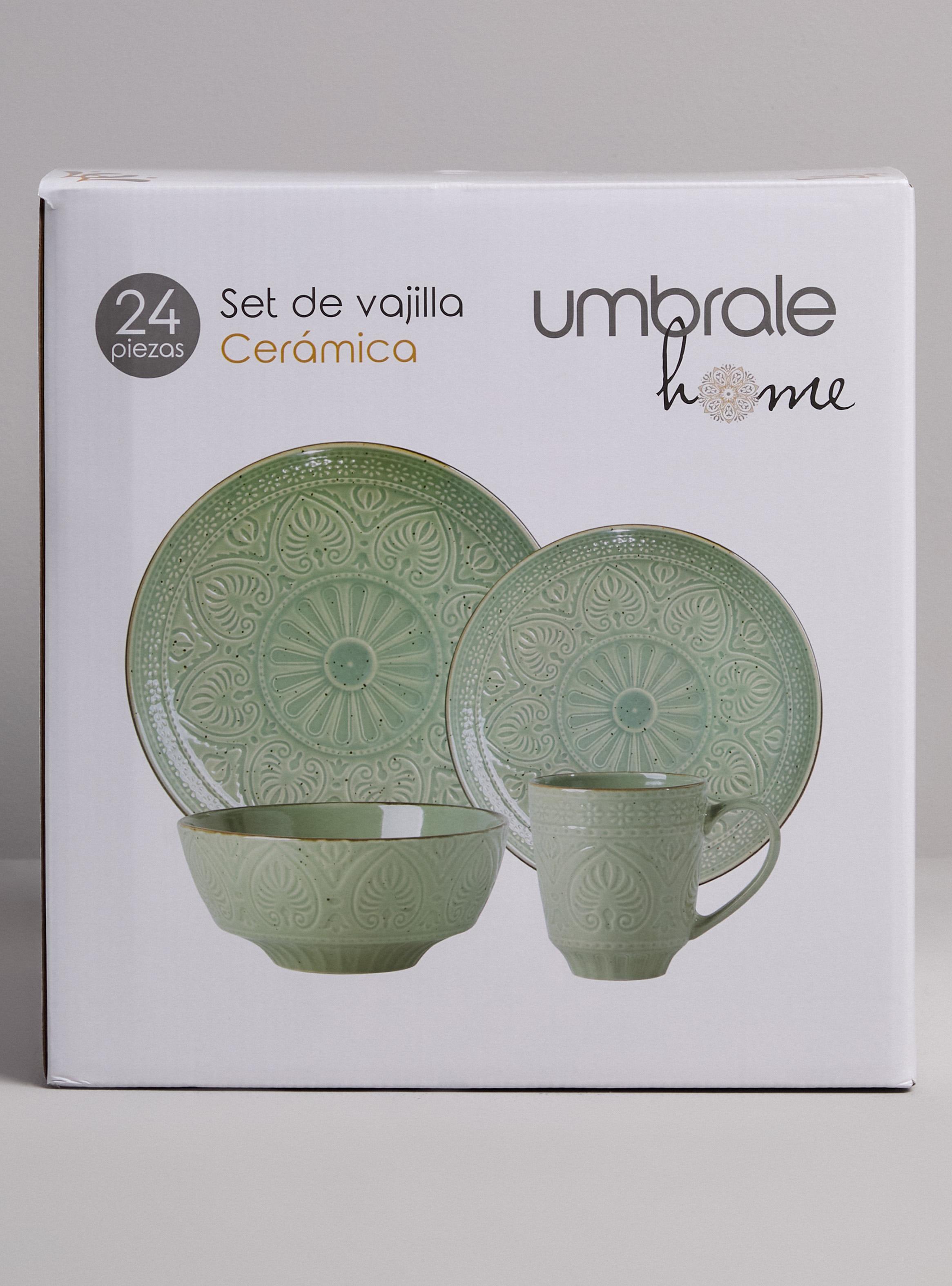 Set de Loza Cerámica 24 Piezas Green-3