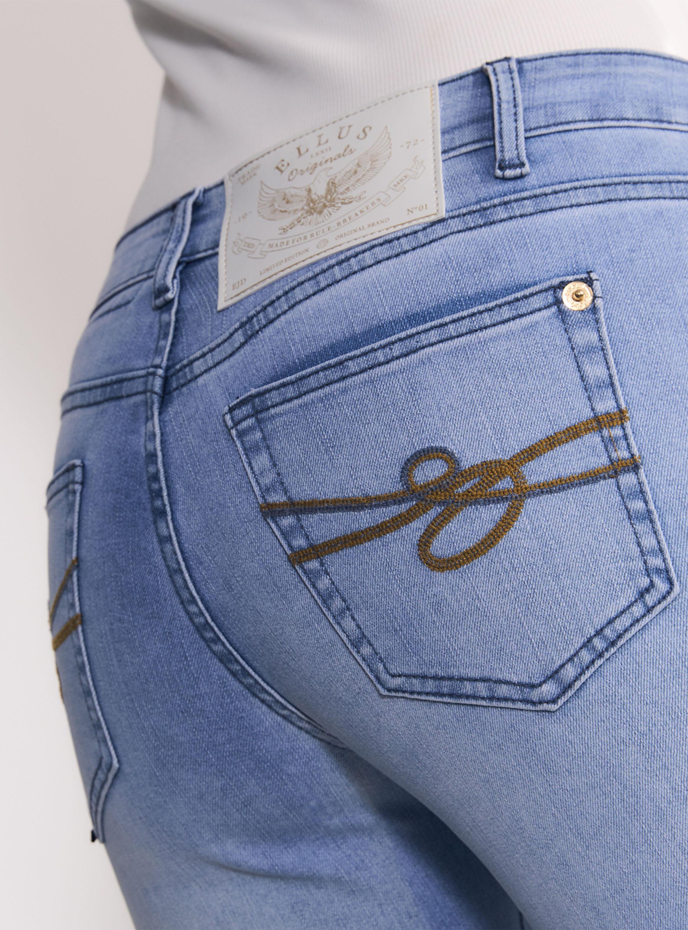 Jeans Janice con Tiro Bajo Light Blue Gold Trims-2