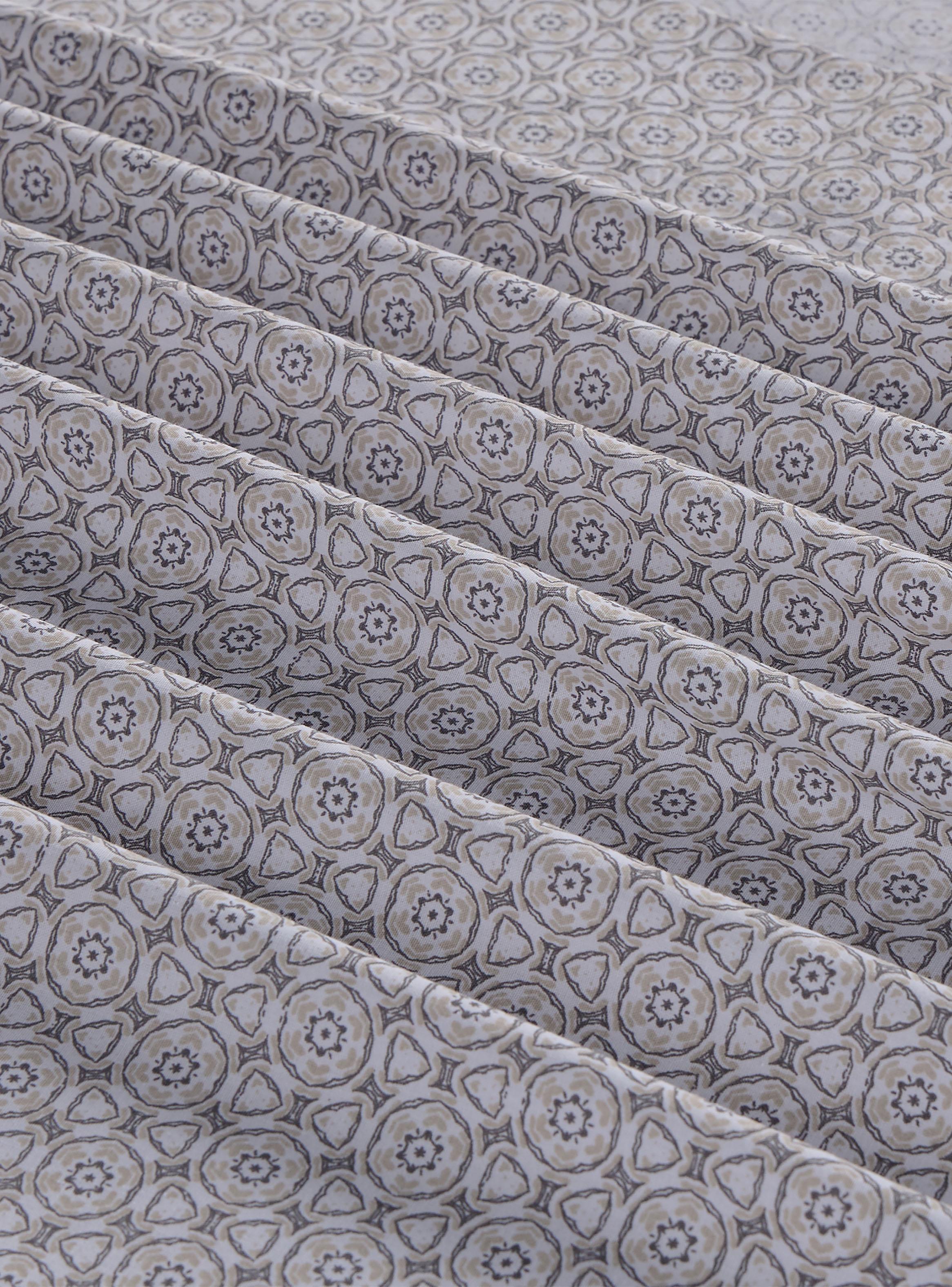 Juego de Sábanas Miniprint Knox Gris 1.5 Plazas-1