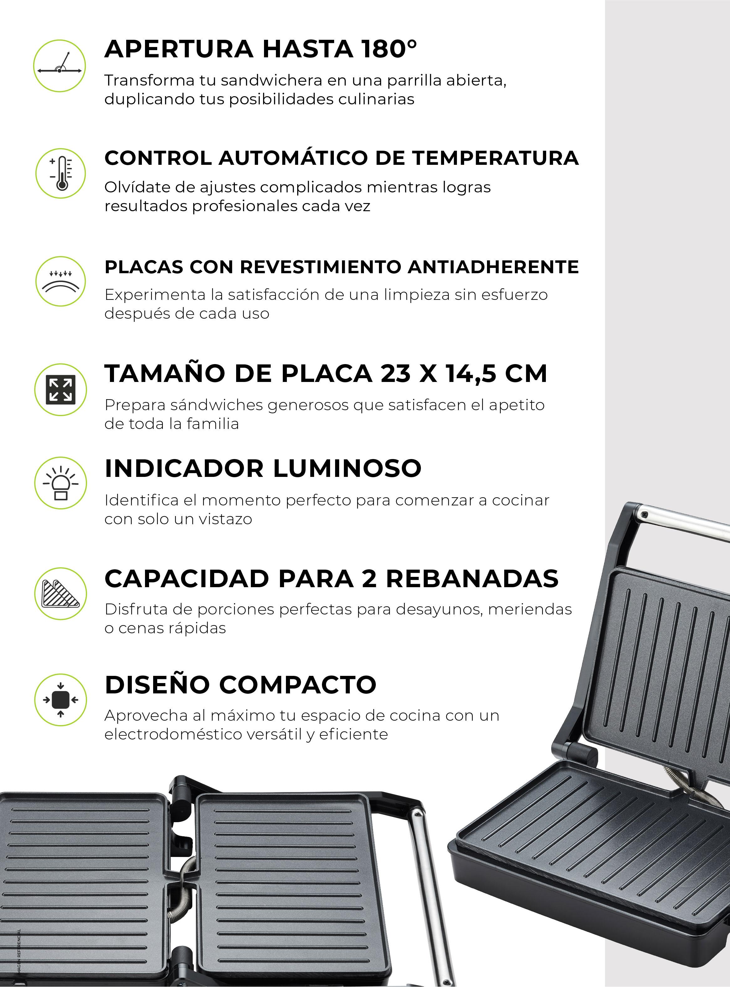 Panini Parrilla 750W TGR1026-6