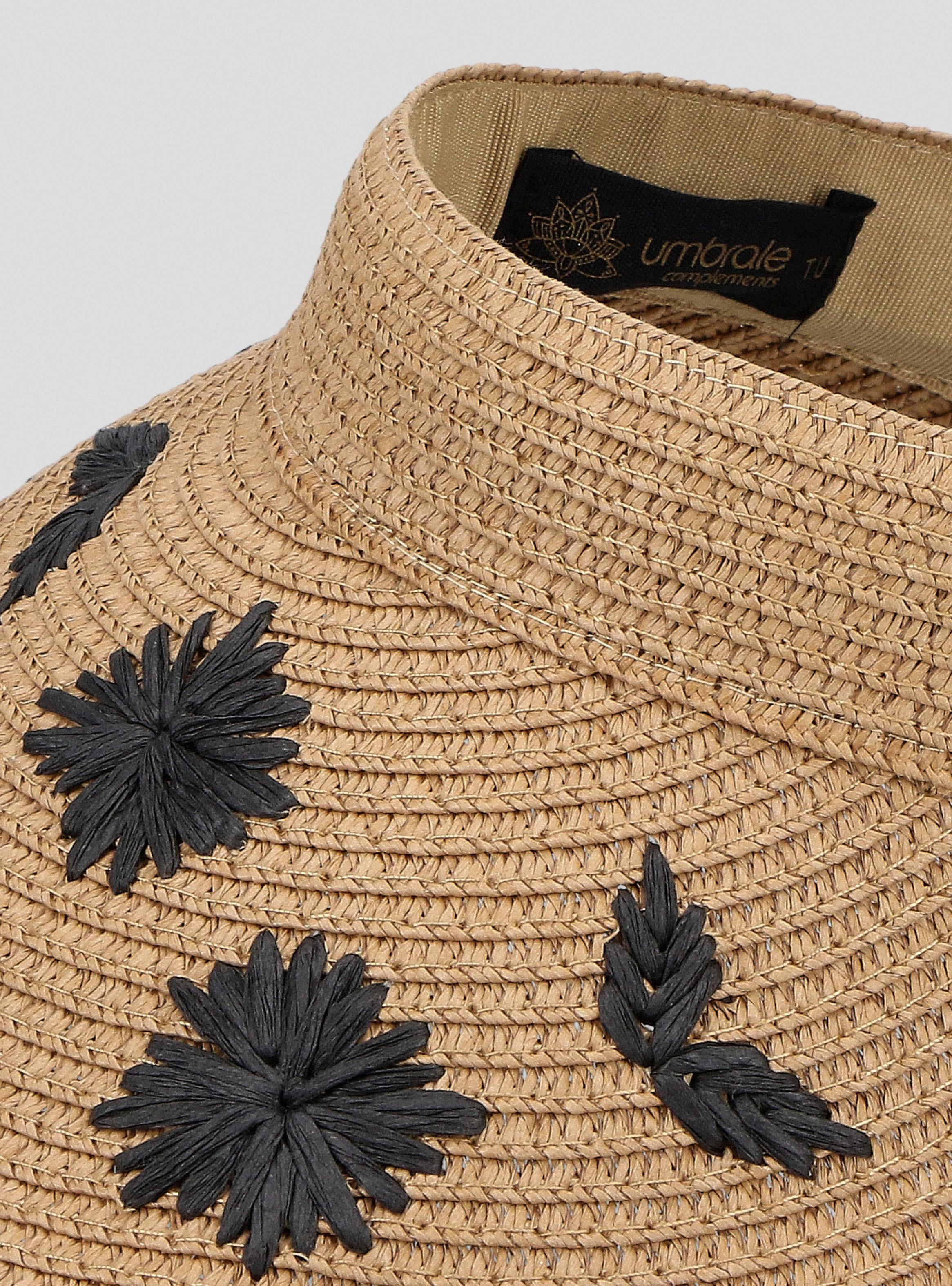 Visera Playa con Bordado de Flores-2