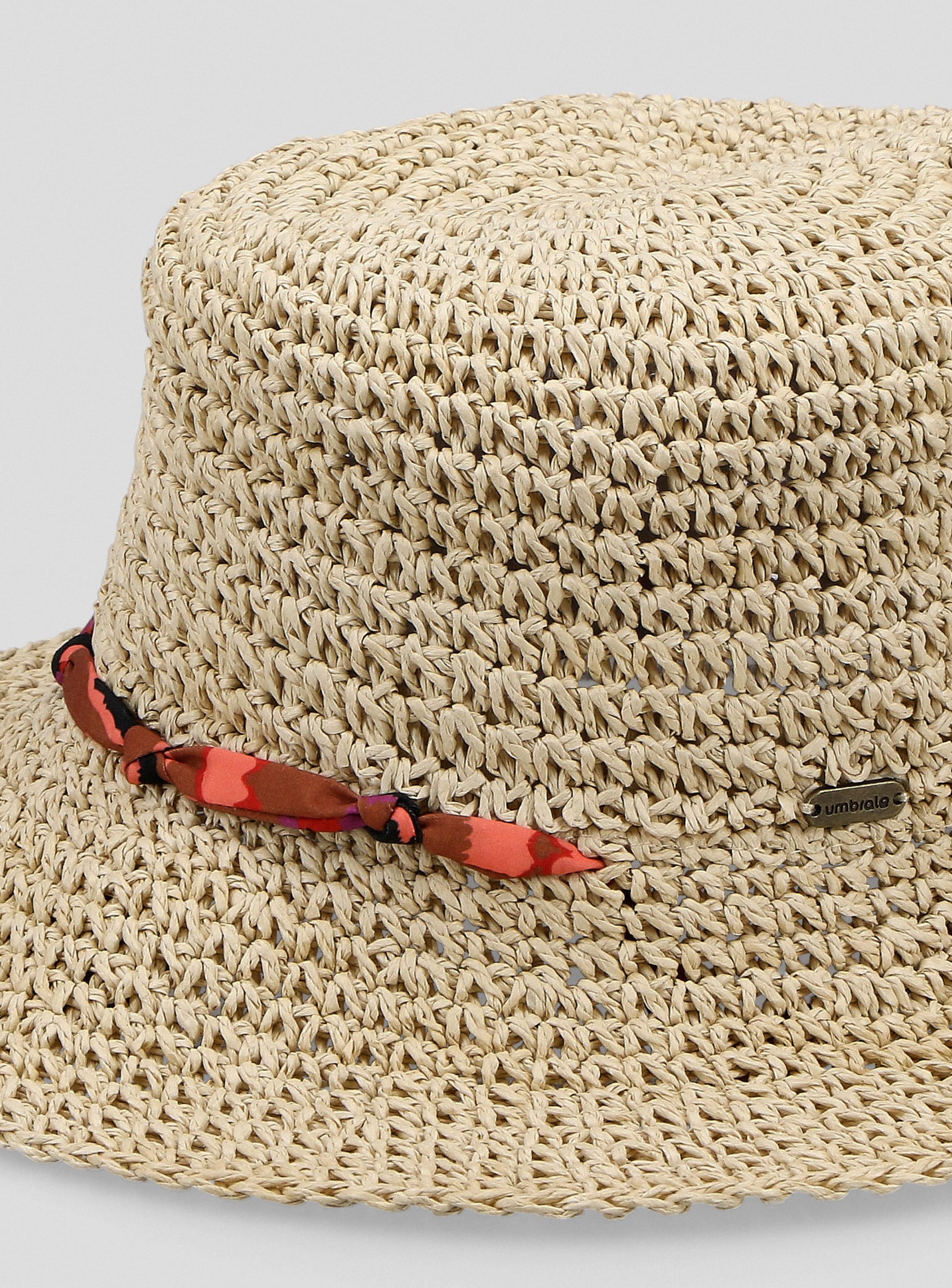 Sombrero Tejido con Cinta de Color-2