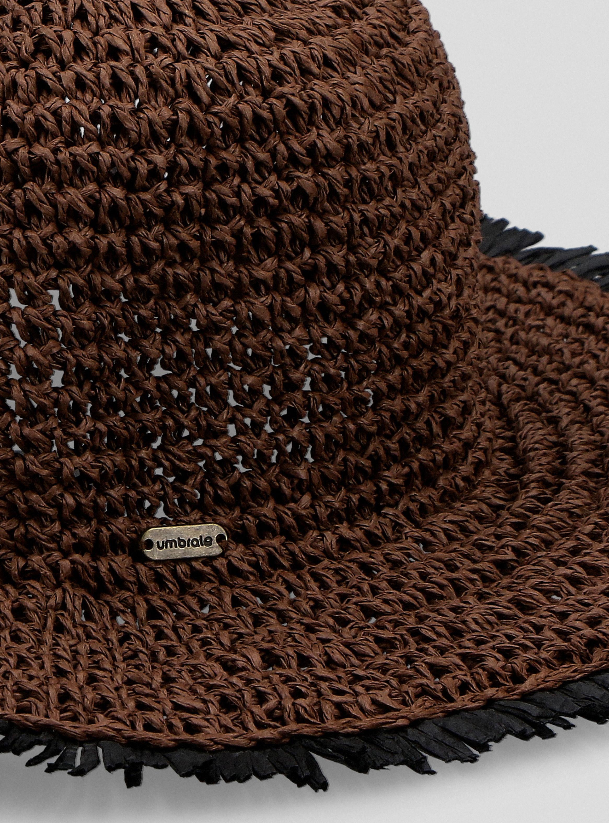 Sombrero Bicolor con Flecos-2