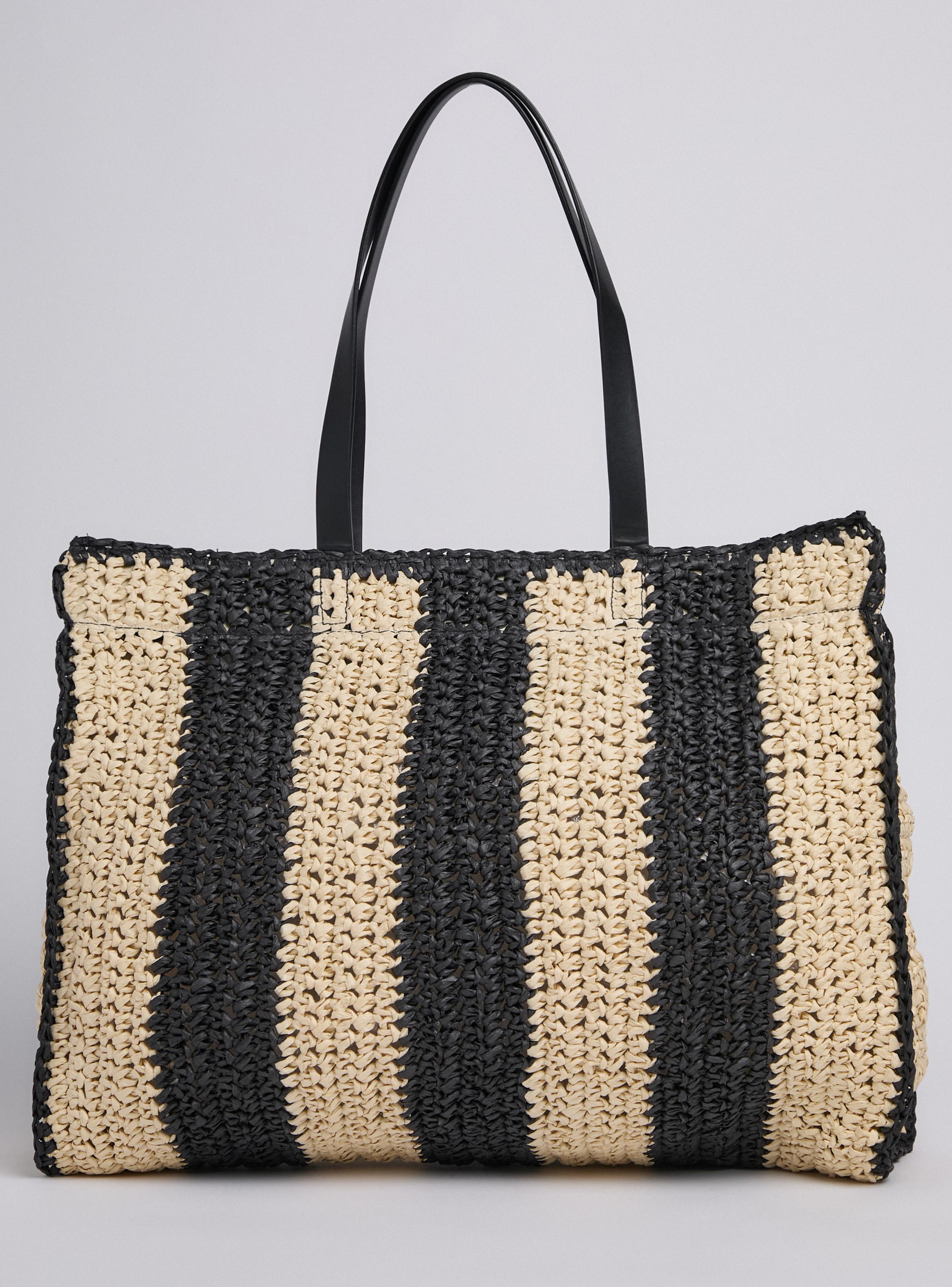 Cartera Tejida Raffia Bicolor-2