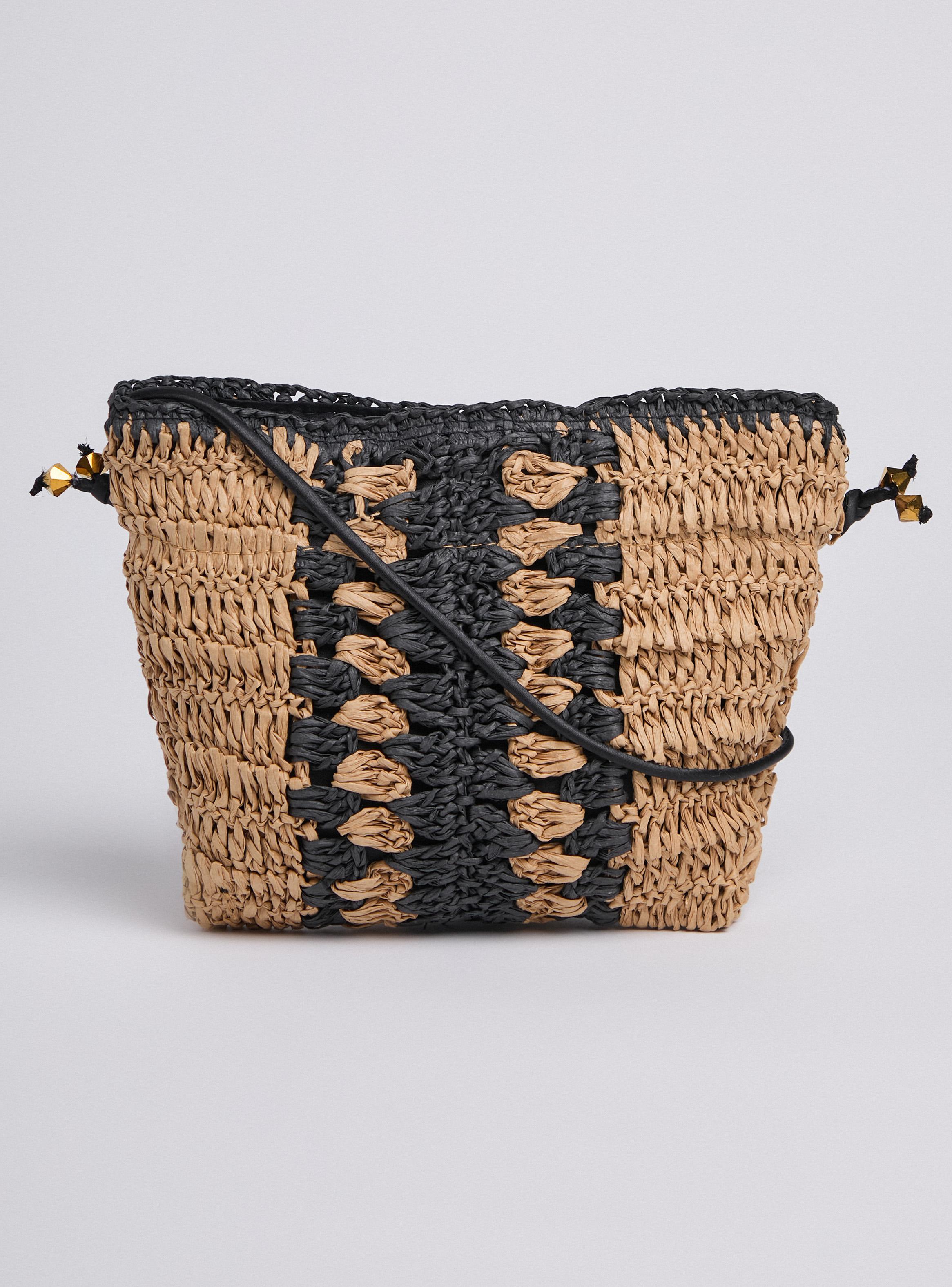 Cartera Tejida Bitono con Tirante Satinado-2