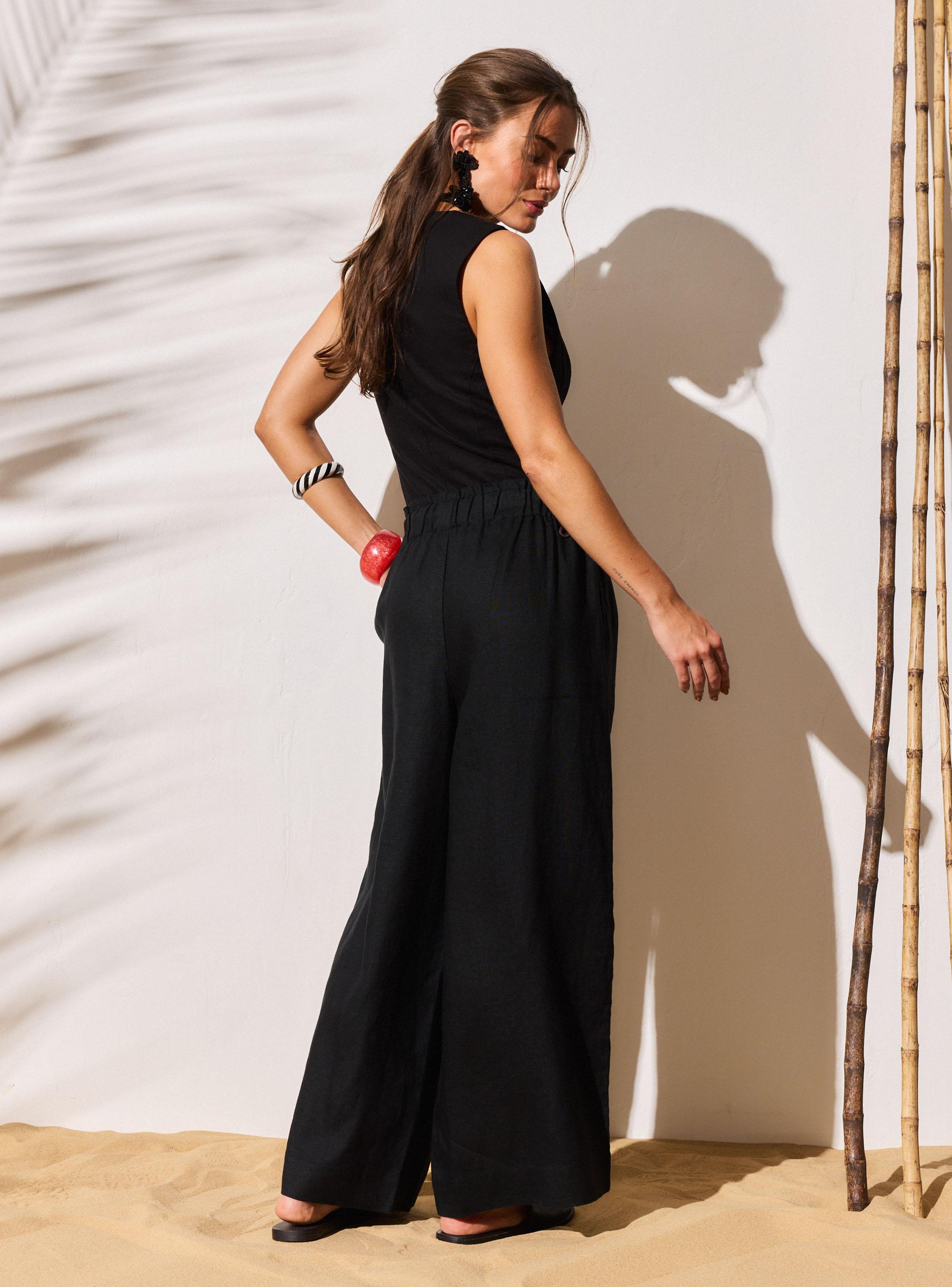 Pantalón Lino Pretina Elasticada y Lazo-5