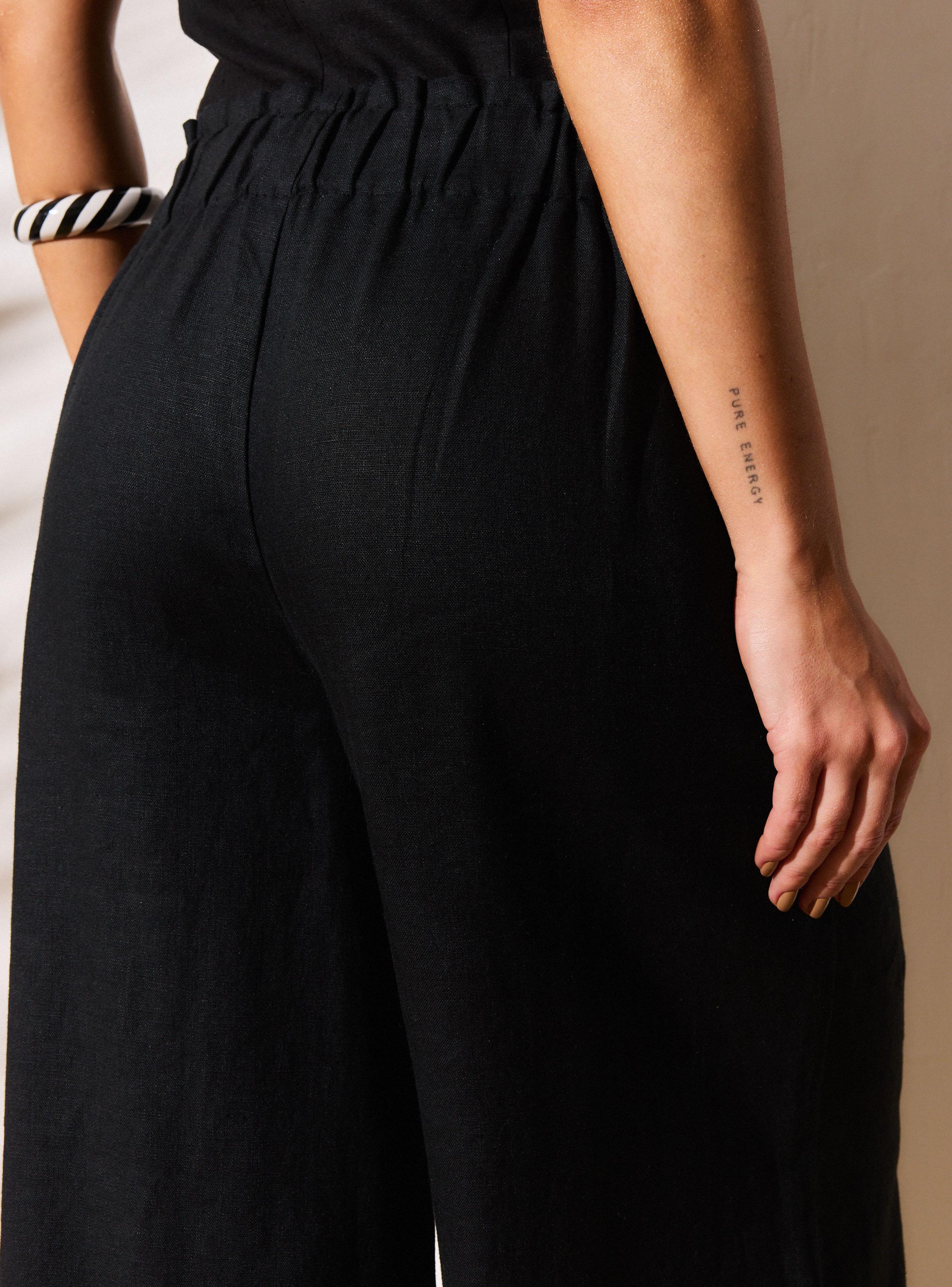 Pantalón Lino Pretina Elasticada y Lazo-3