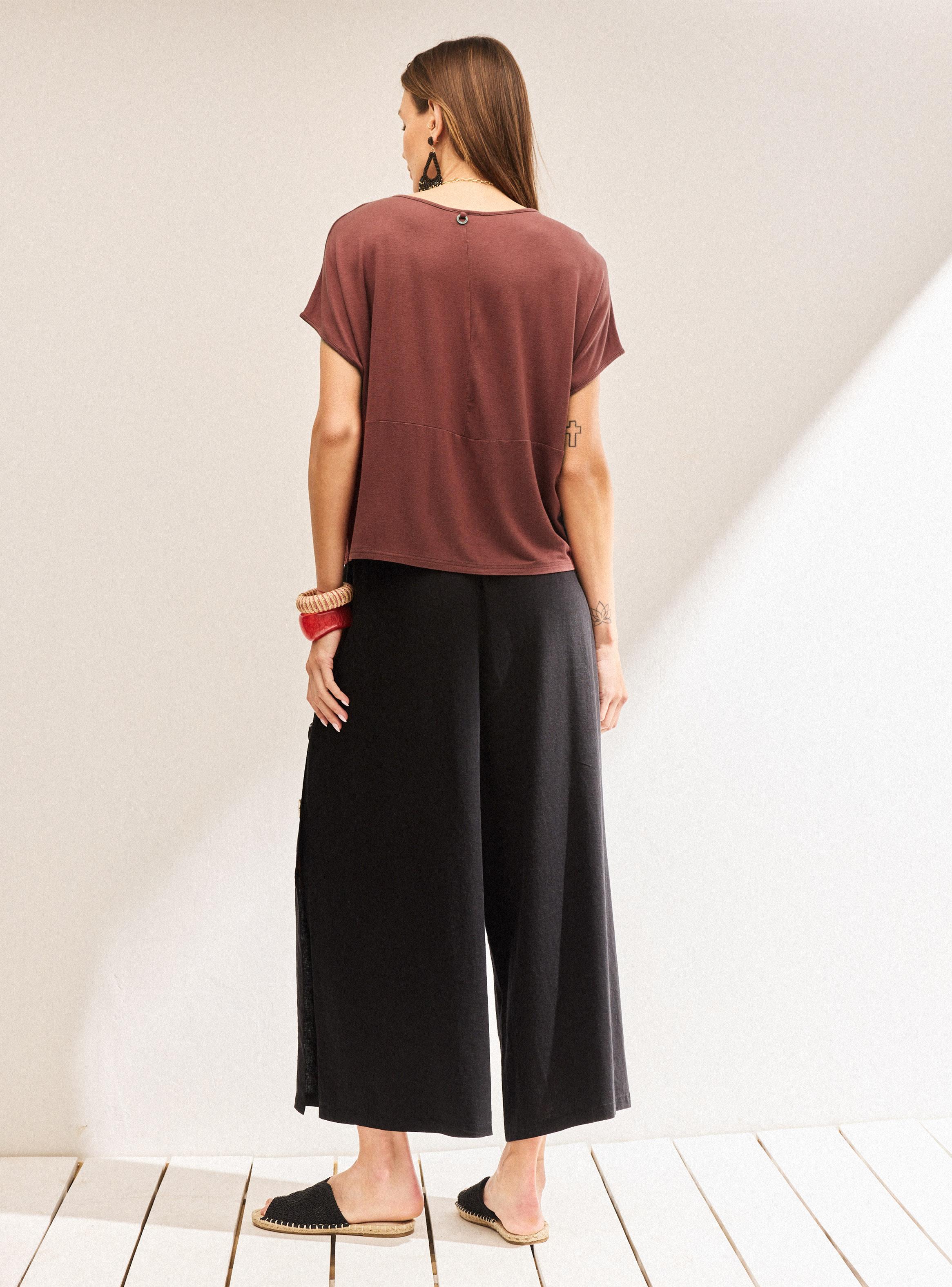 Polera Corte en Cintura Oversize-5