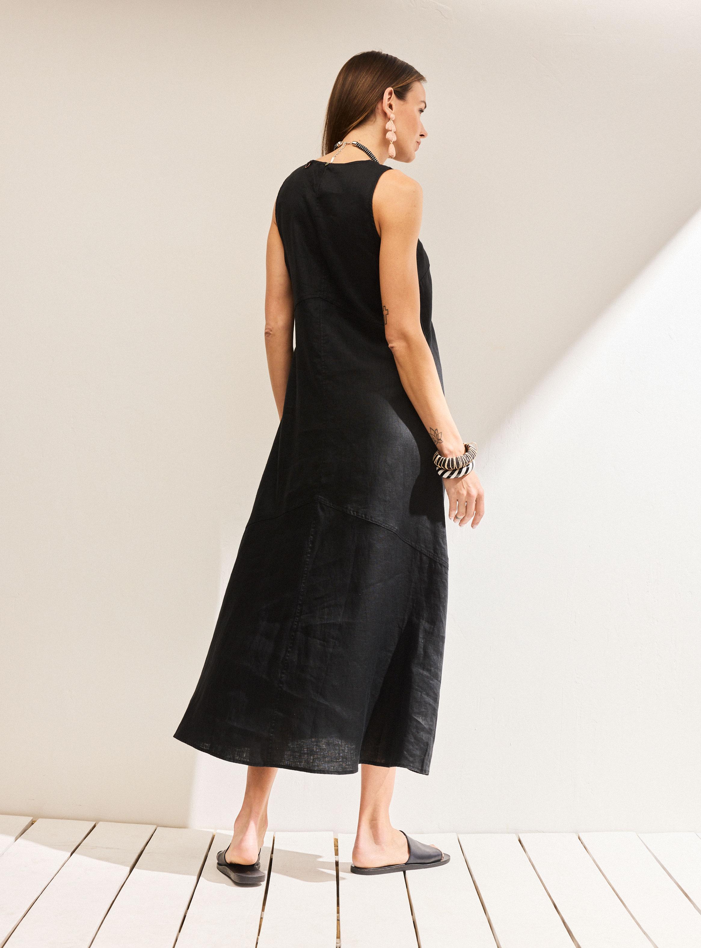 Vestido Lino Cortes Ascendentes-5