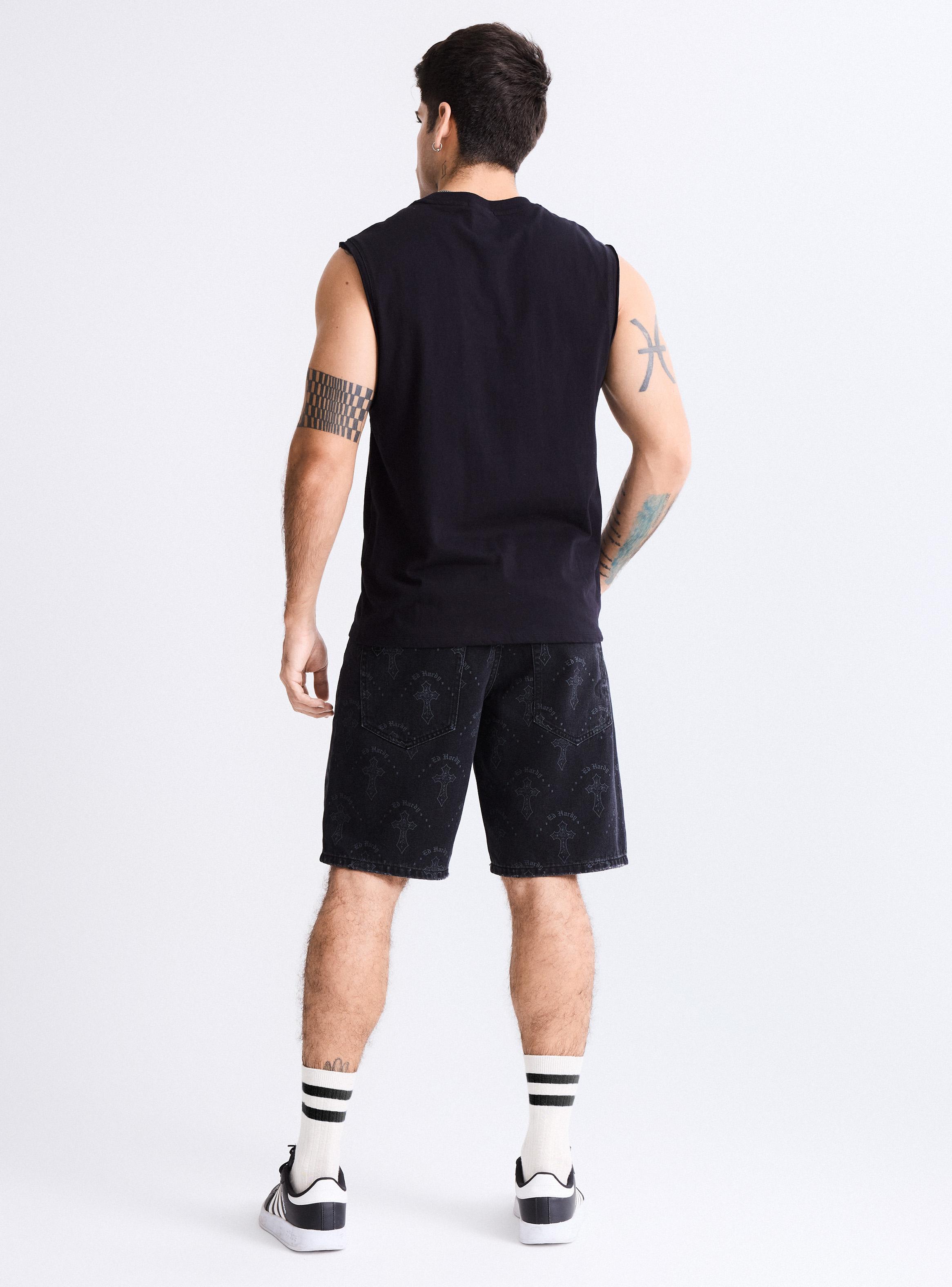 Polera Tank Ed Hardy print delantero-5