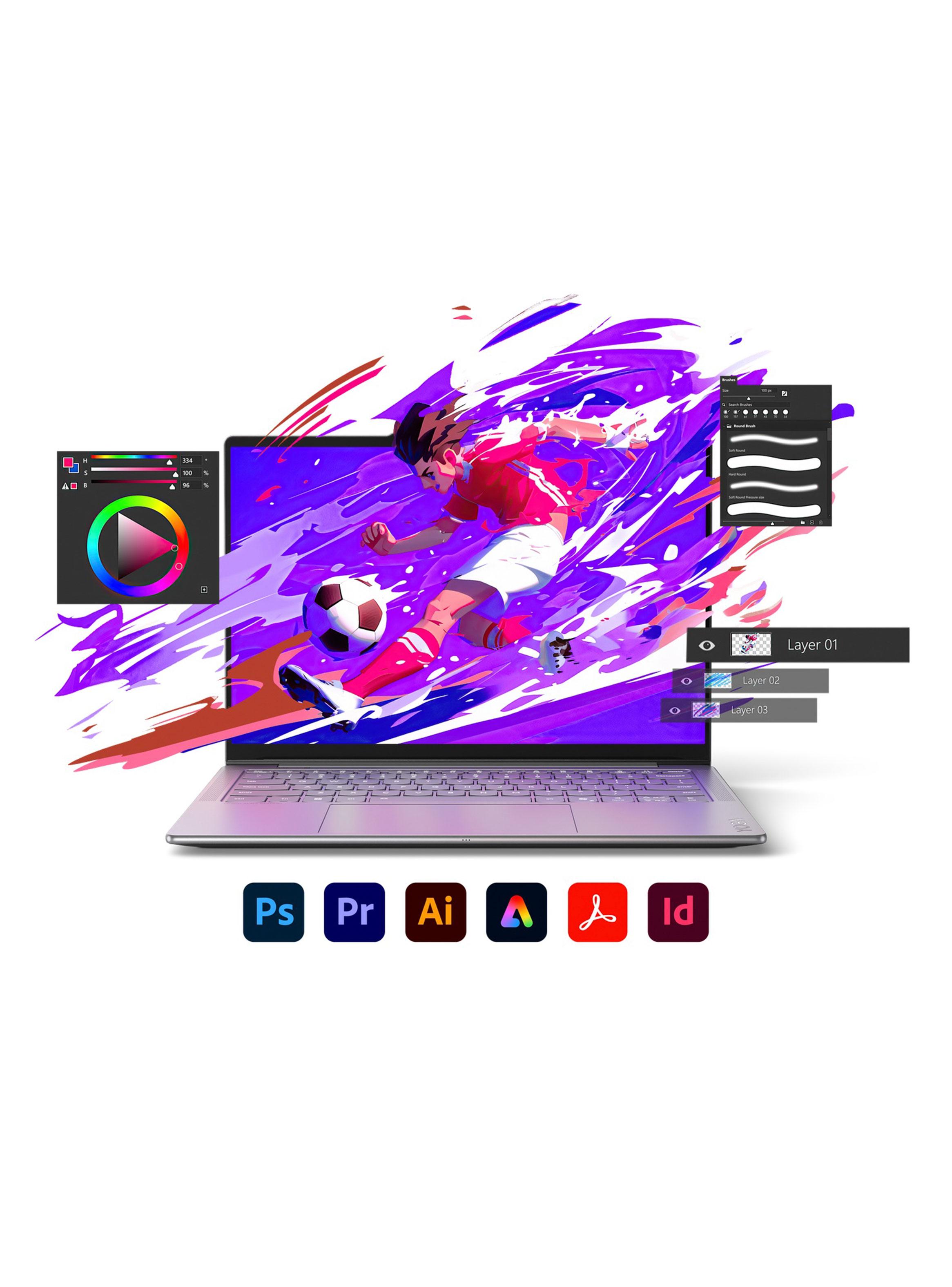 Notebook Yoga Slim 7 Intel Core Ultra 7 258V 32GB RAM 1TB SSD 14'OLED 120Hz 2.8K Touch Windows 11-3