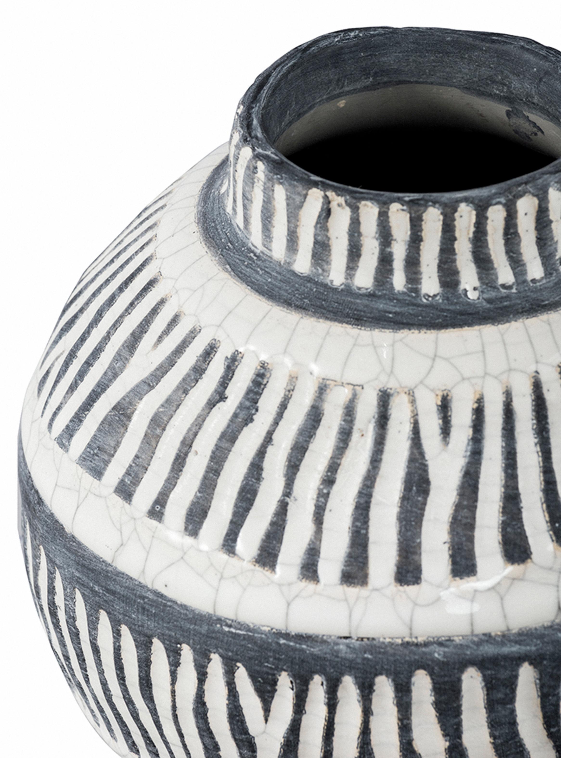 Jarrón Tribal Rayas-2