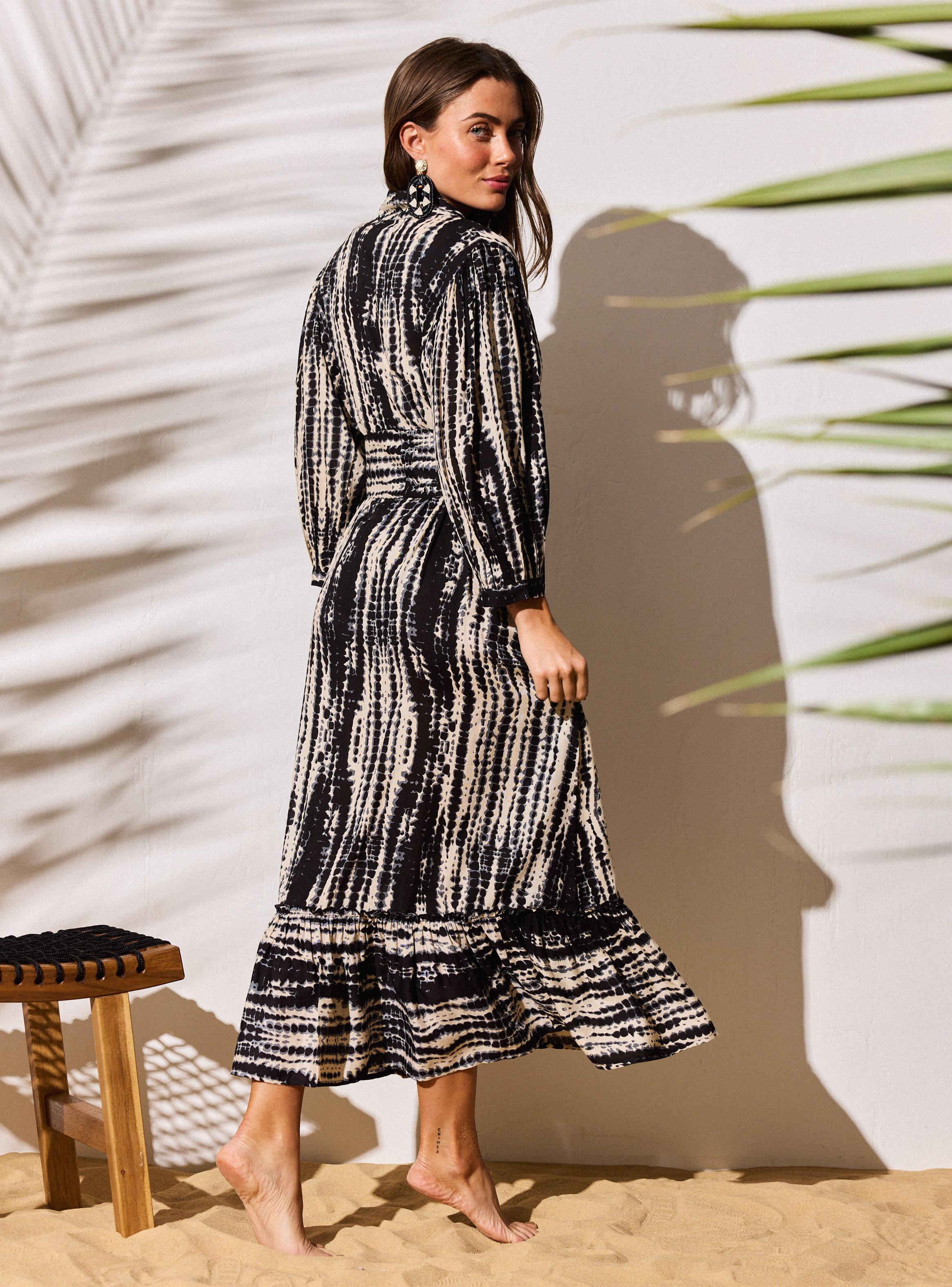 Salida de Baño Largo con Estampado India-2