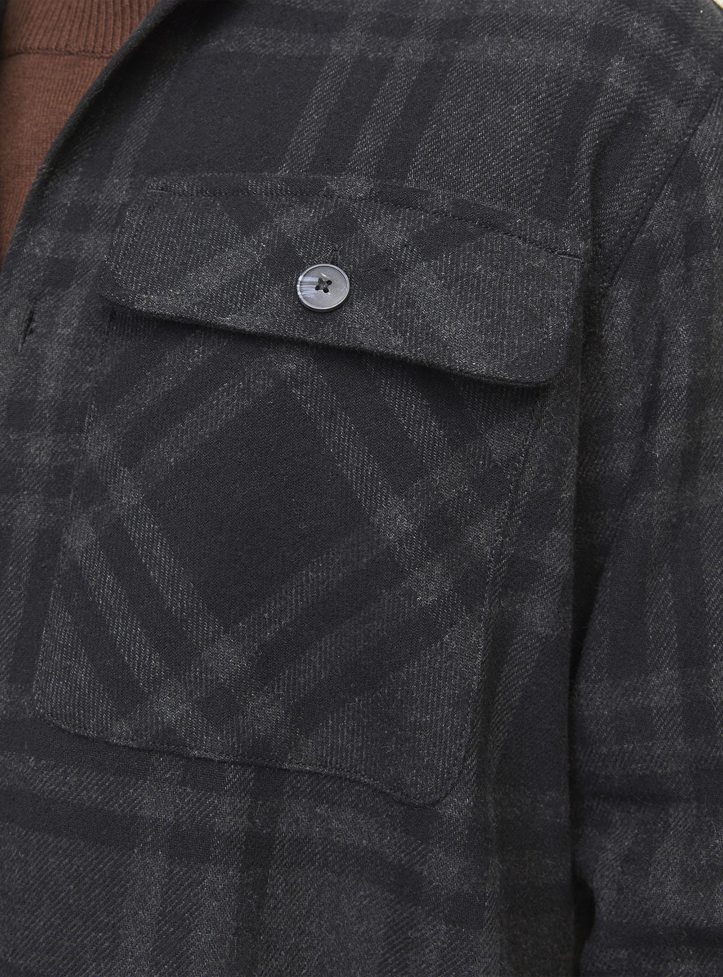 Camisa Melange Check Oversize-3