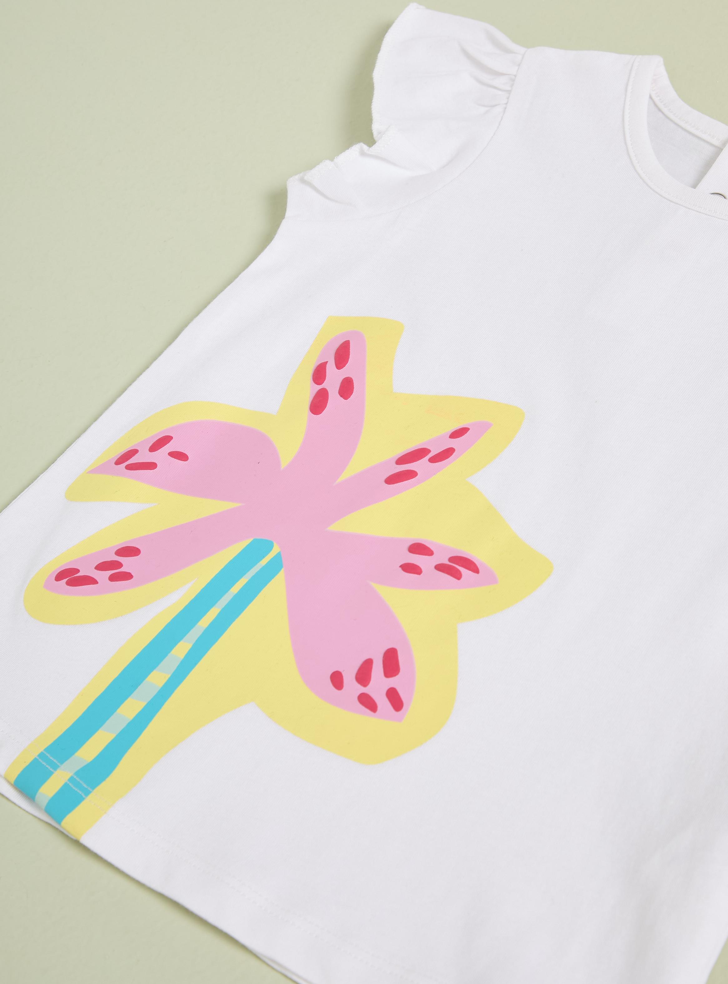 Polera Estampado al Costado y Vuelos en Mangas-2