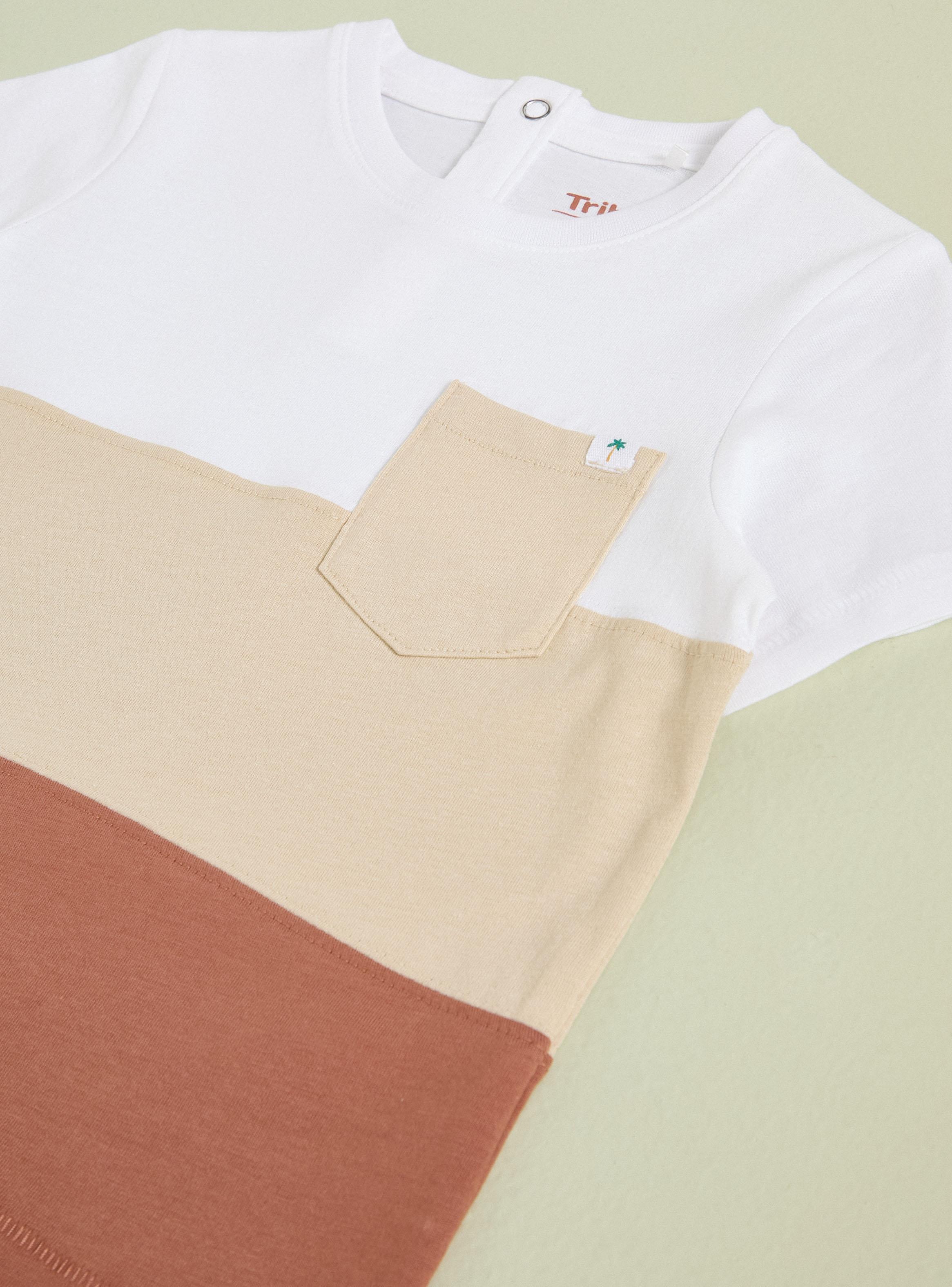 Polera Color Block con Bolsillo de Parche-2