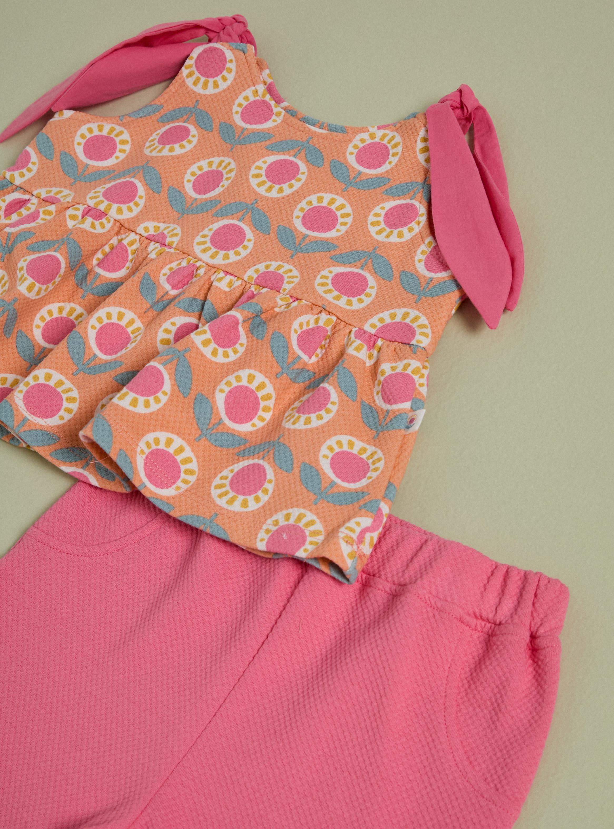 Conjunto Polera con Detalles Tiras y Short a juego-2