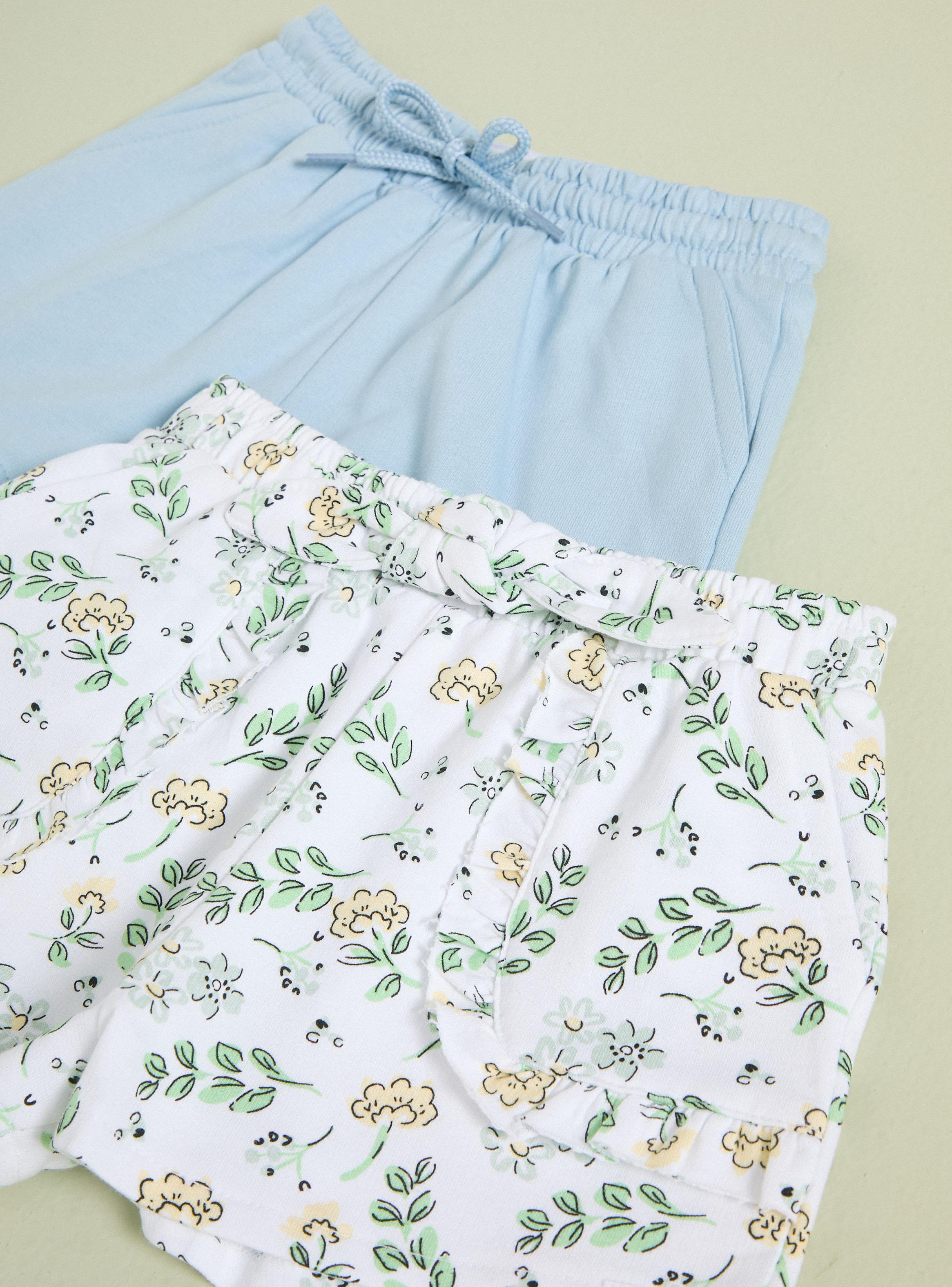 Short Bipack Uno con Vuelos y Otro con Moño en Pretina-2