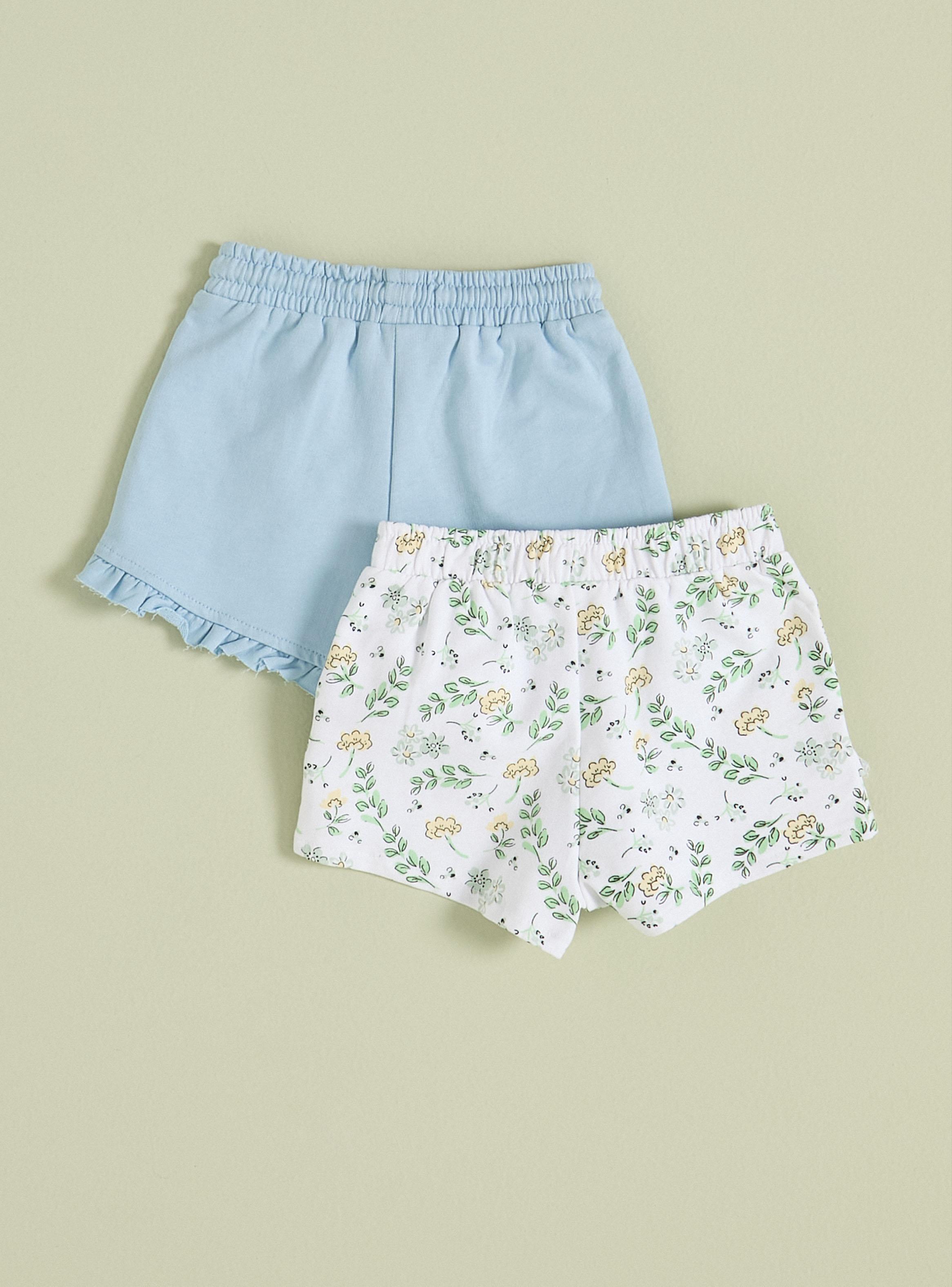 Short Bipack Uno con Vuelos y Otro con Moño en Pretina-1