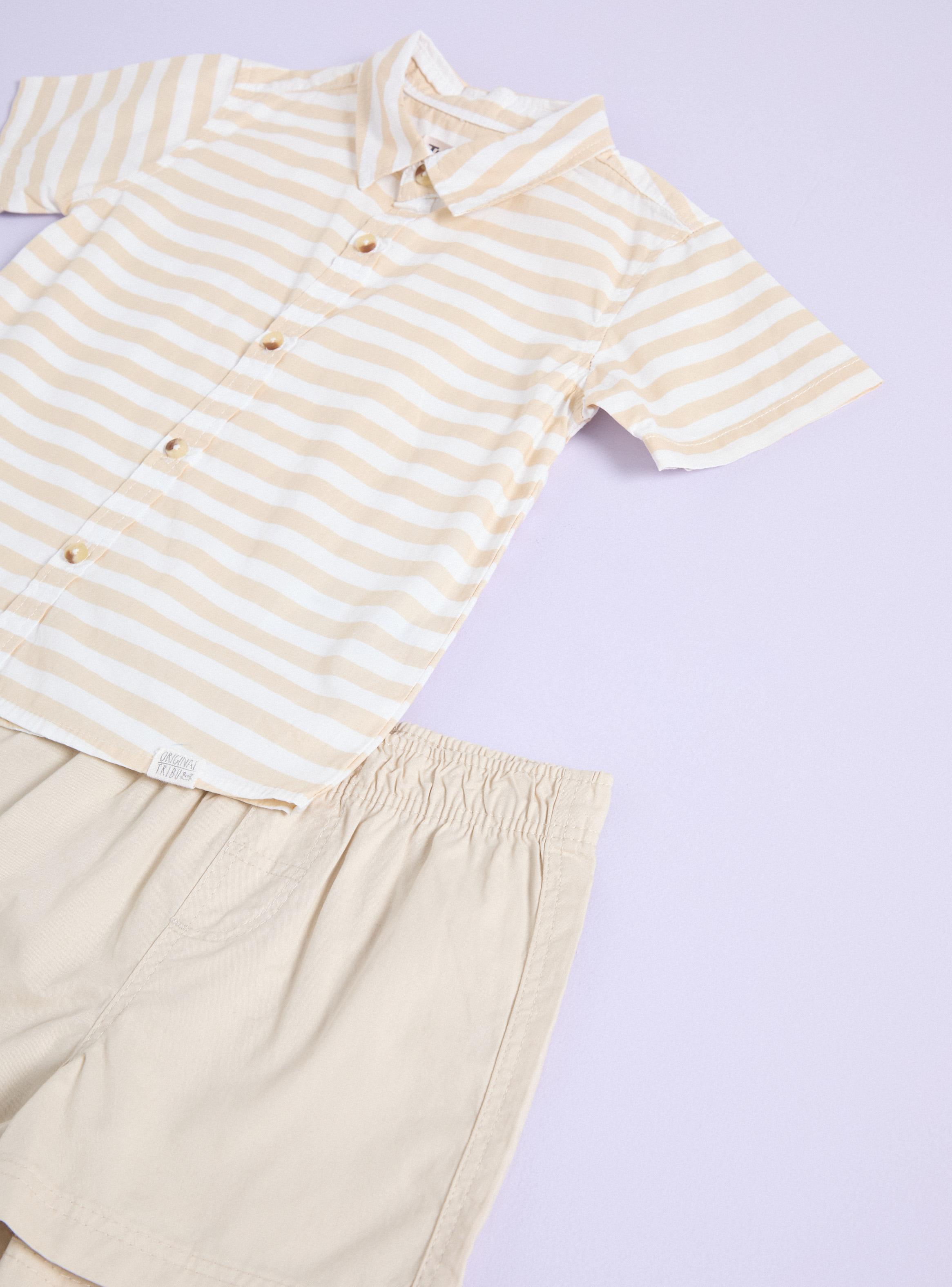 Conjunto Camisa Rayada y Short de Twill-2