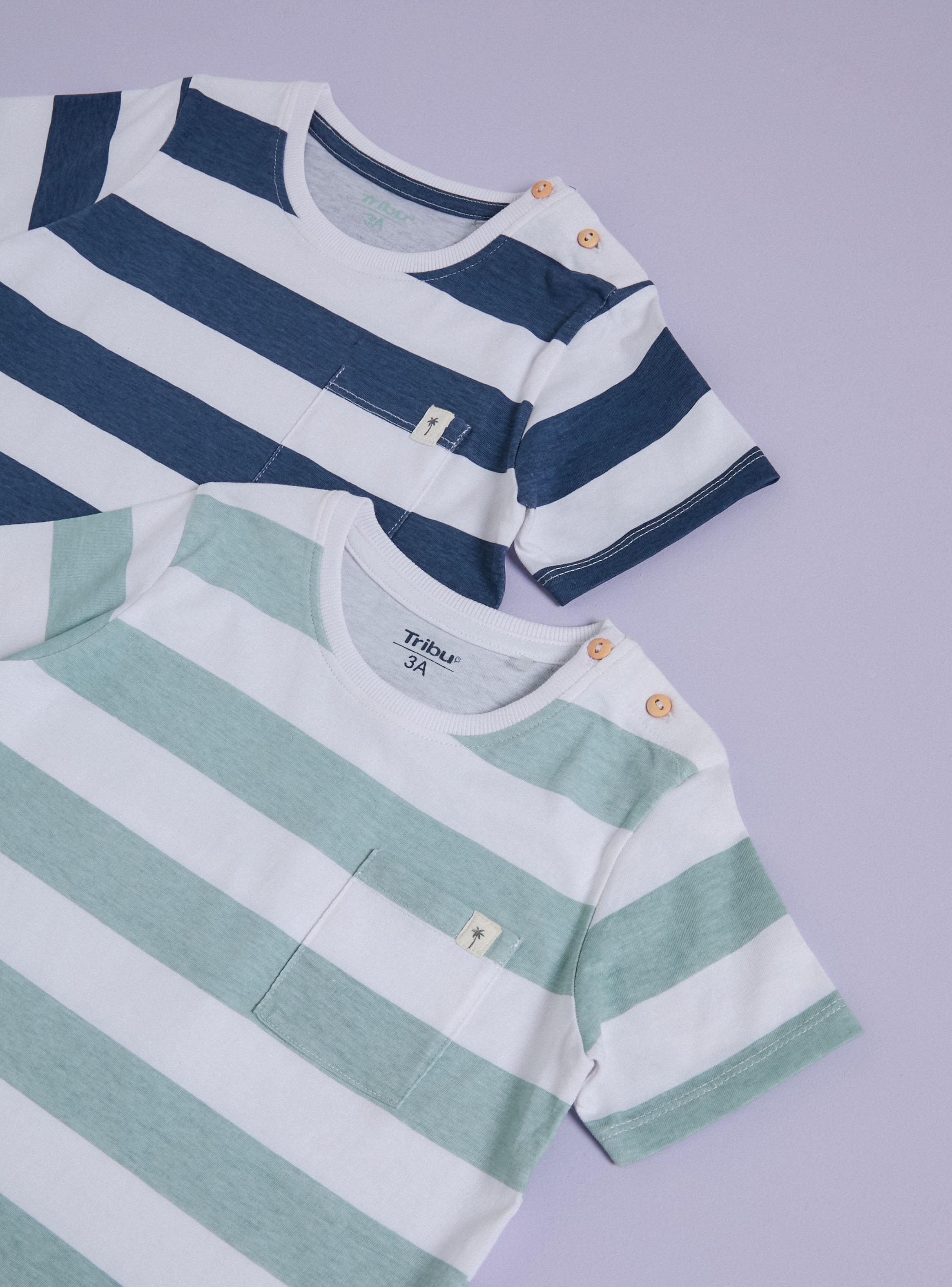 Polera Bipack Diseño Rayas con Bolsillo Delantero-2