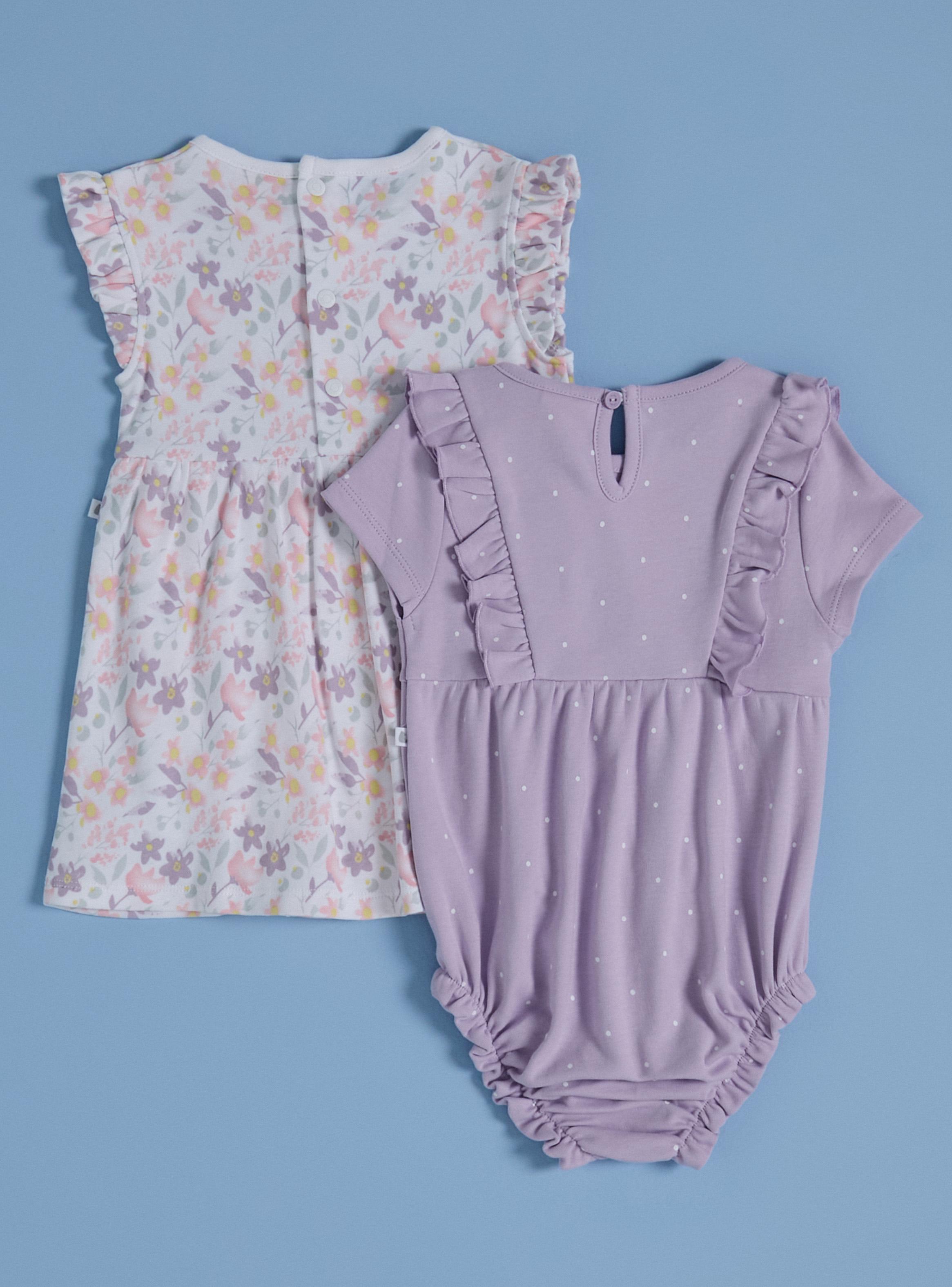 Enterito Bipack Estampado Tipo Vestido y Body-1