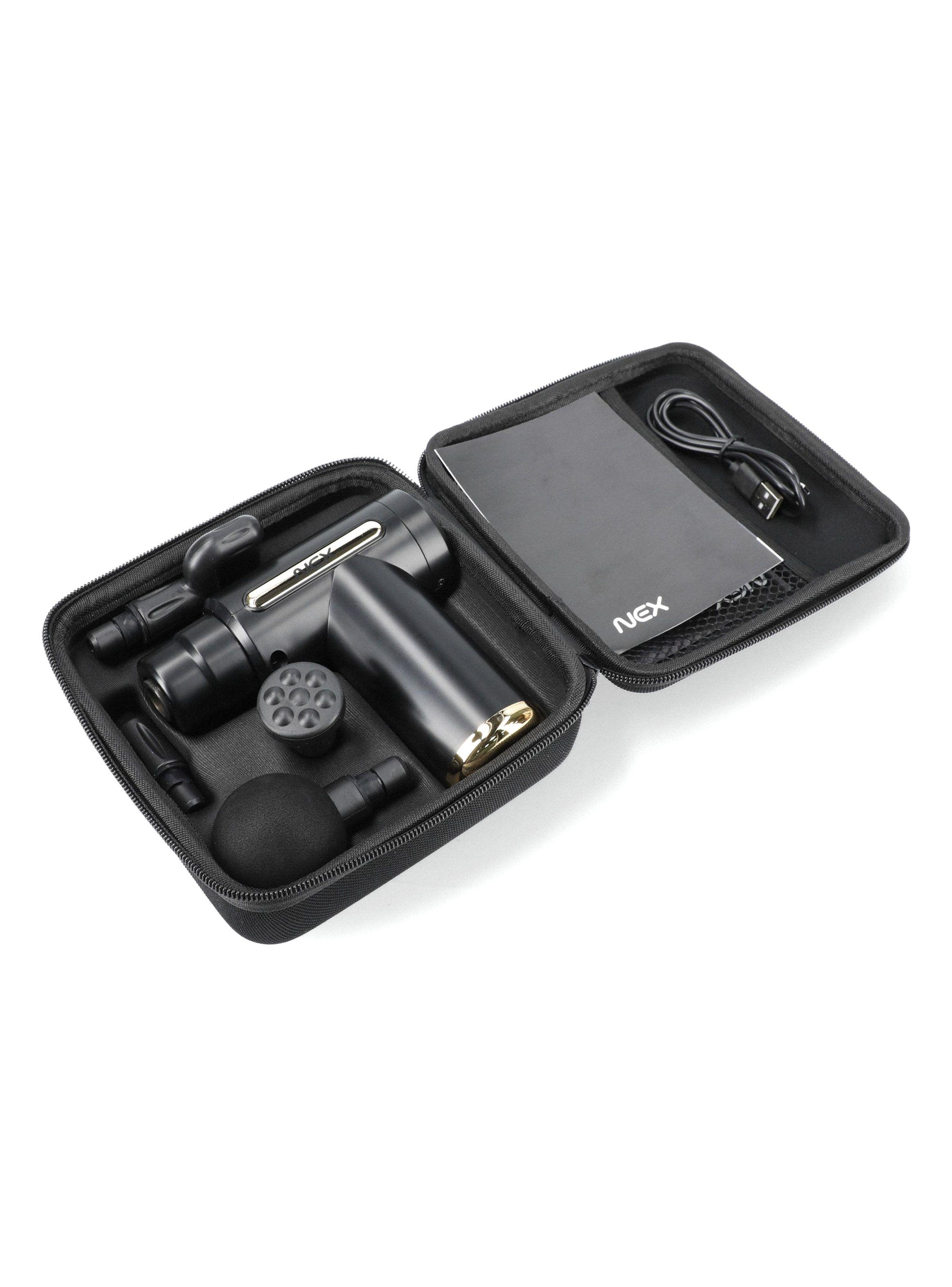 Pistola de Masaje 6 Niveles con Control Digital y Estuche Negra-3