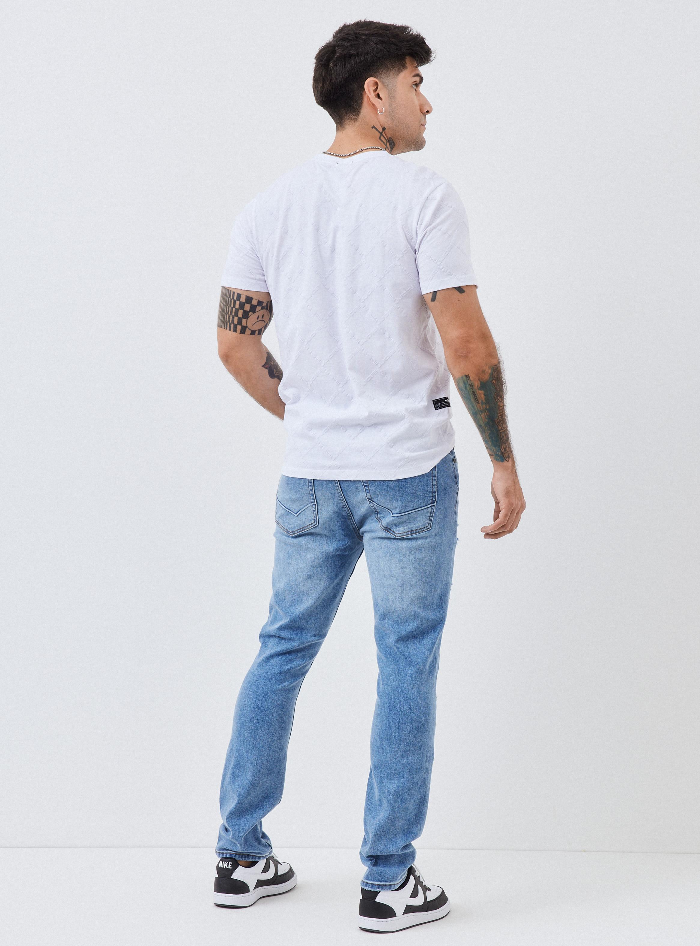 Jeans Roturas con Pespunte Contratono Skinny Fit-5