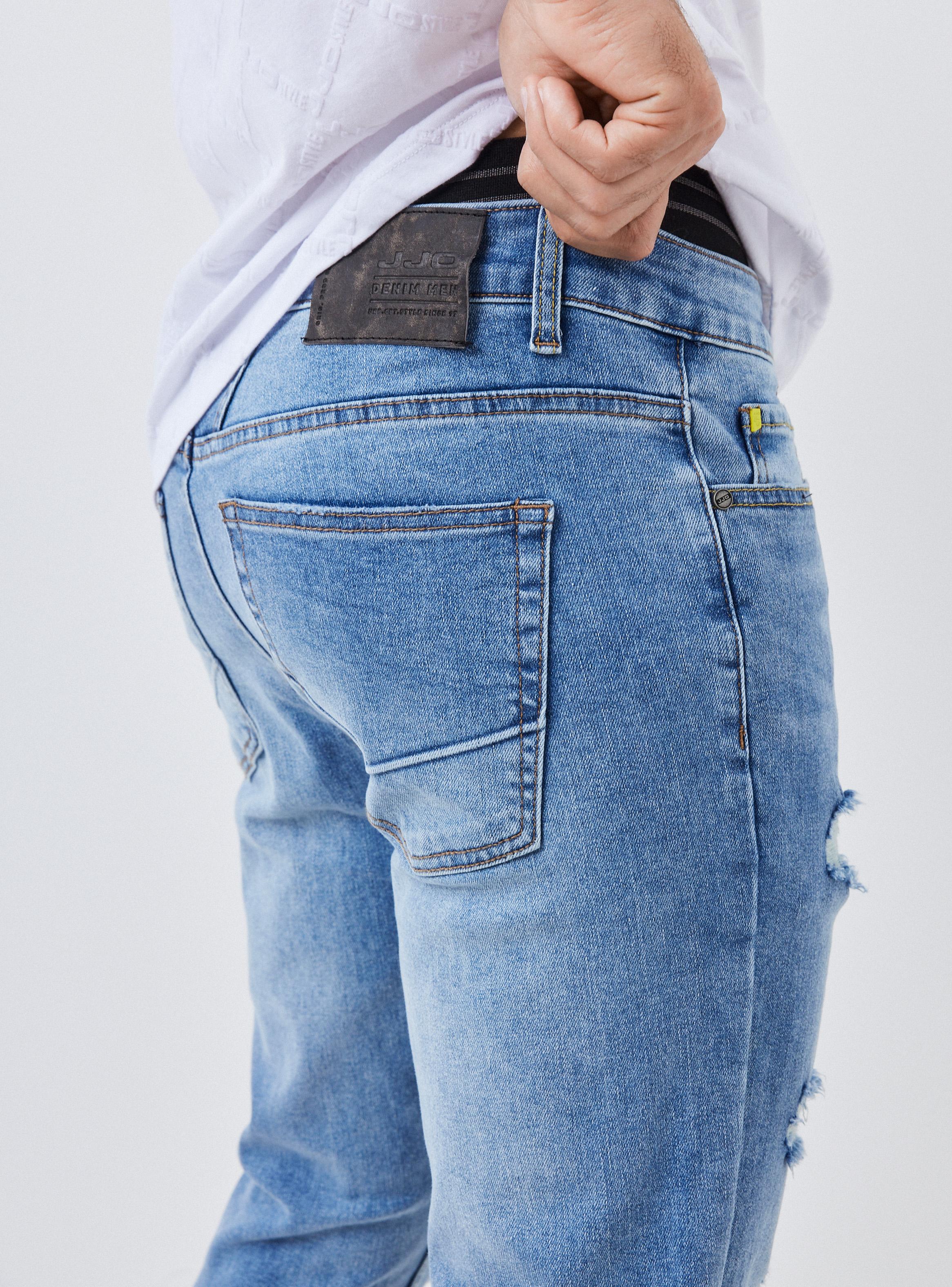 Jeans Roturas con Pespunte Contratono Skinny Fit-3