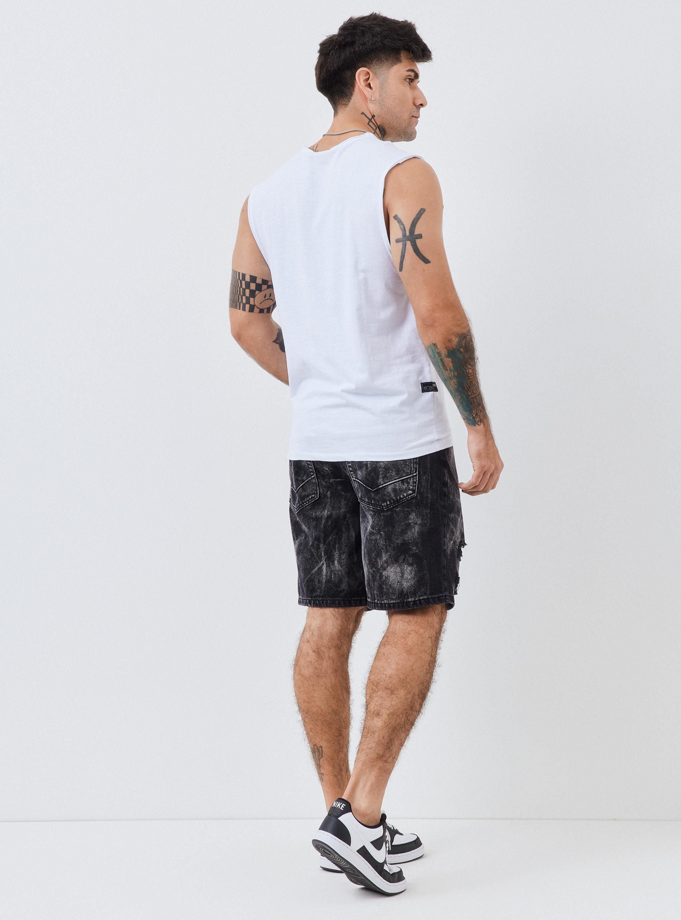 Short Relaxed Manchado Medio-5