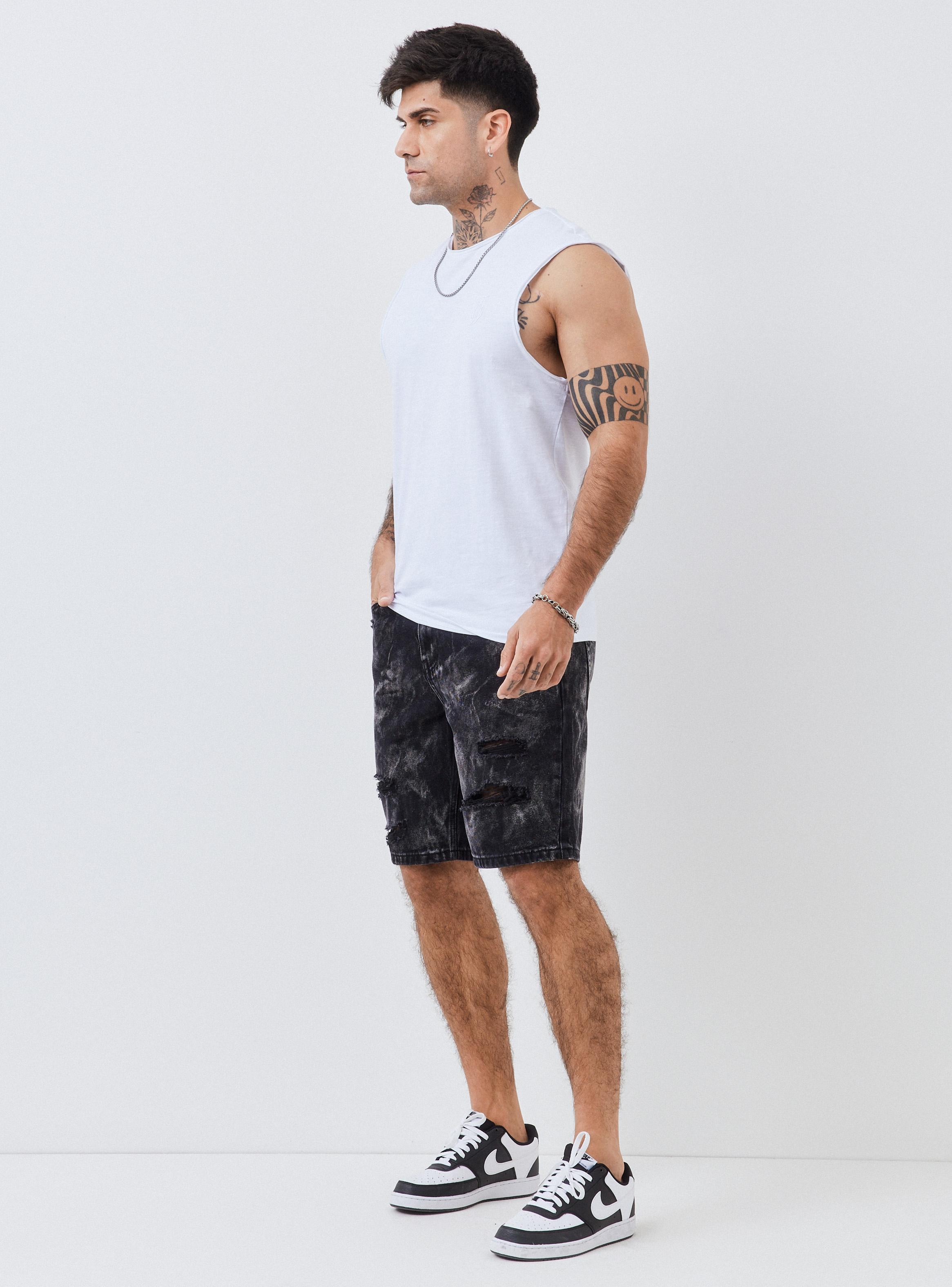 Short Relaxed Manchado Medio-4