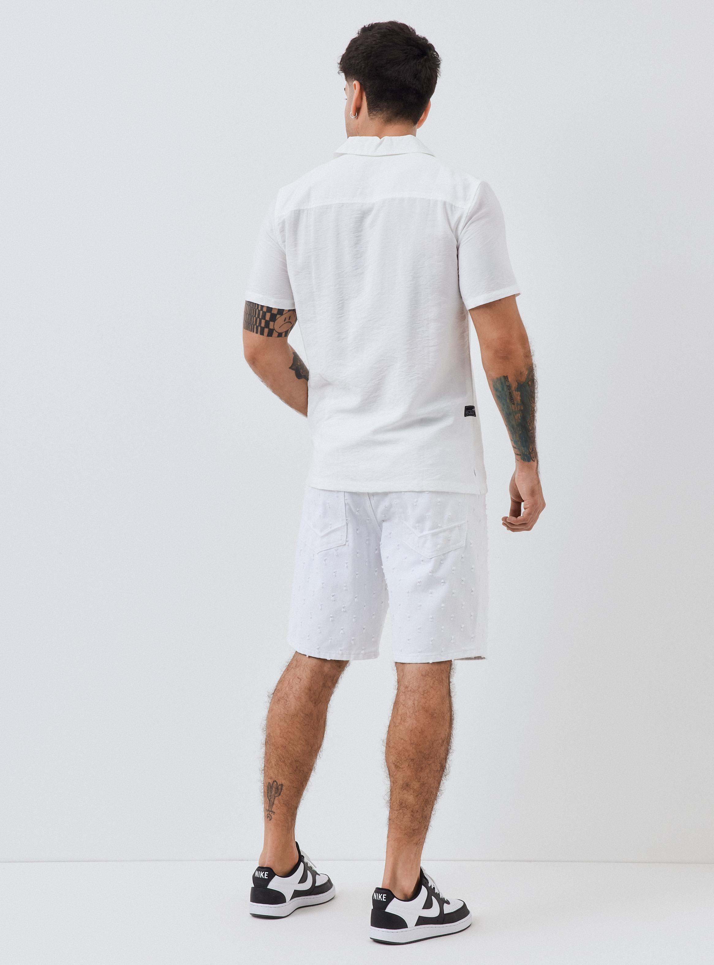 Short Relaxed Piqueteado Fit Medio-5