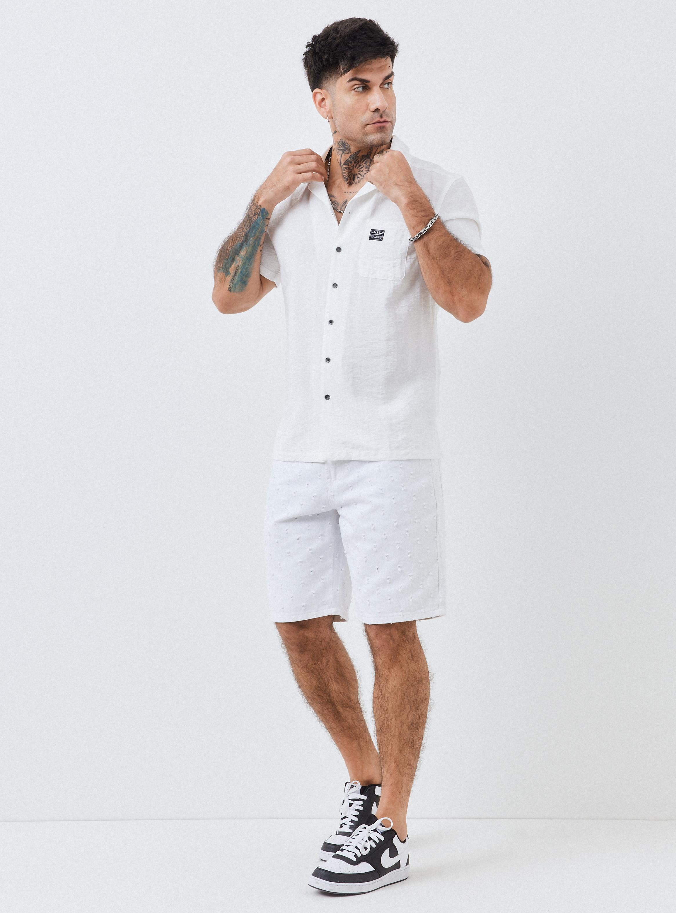 Short Relaxed Piqueteado Fit Medio-4