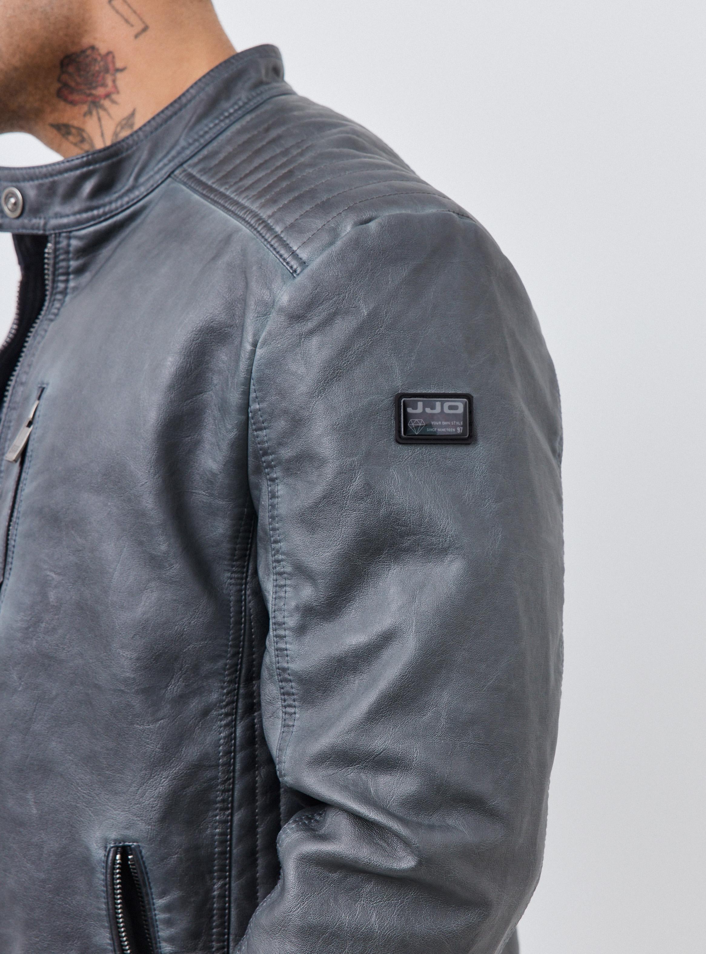 Chaqueta Biker Lavada Similar Cuero-3