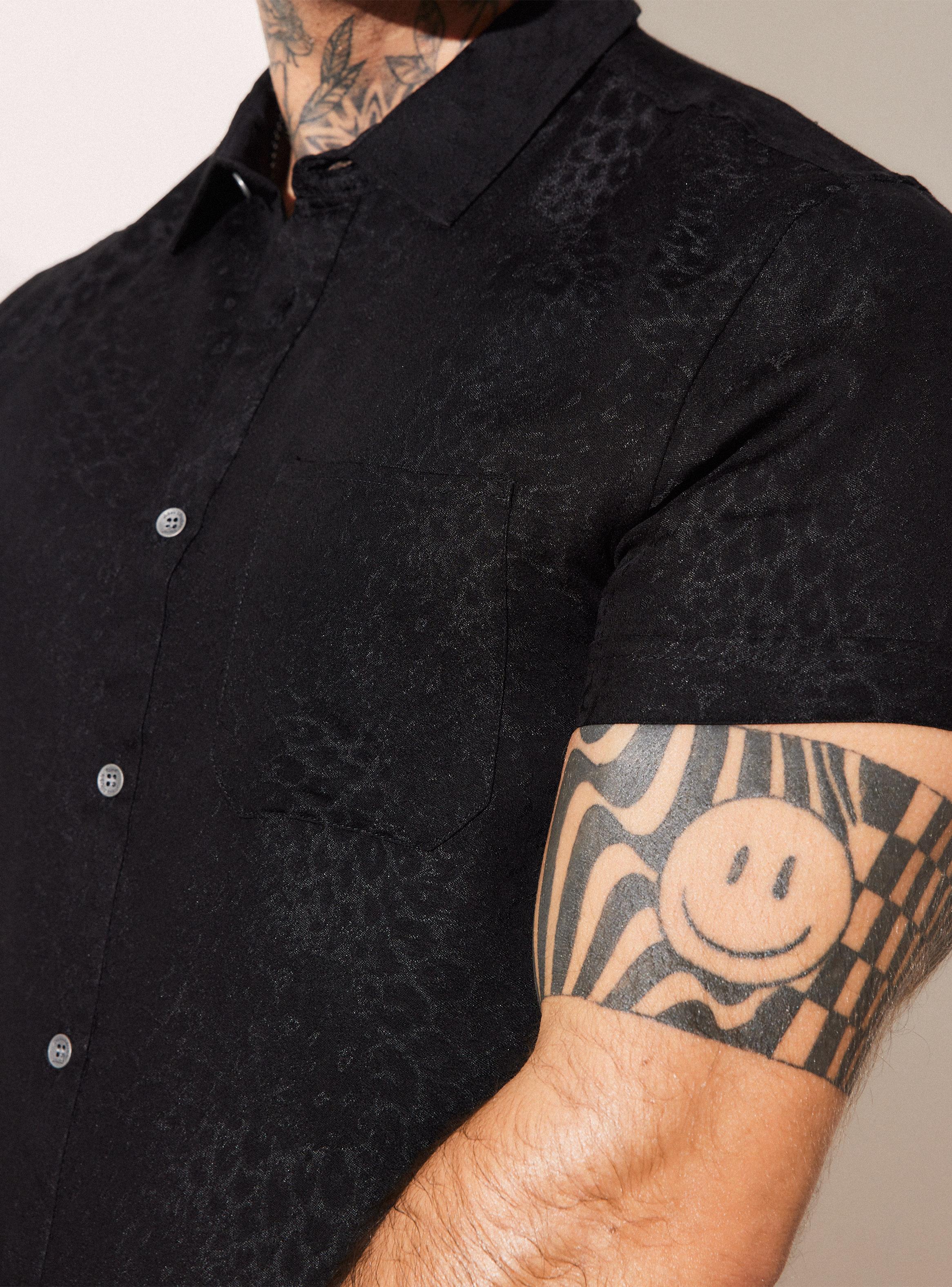 Camisa Tela Tejida con Diseño Animal Print-3