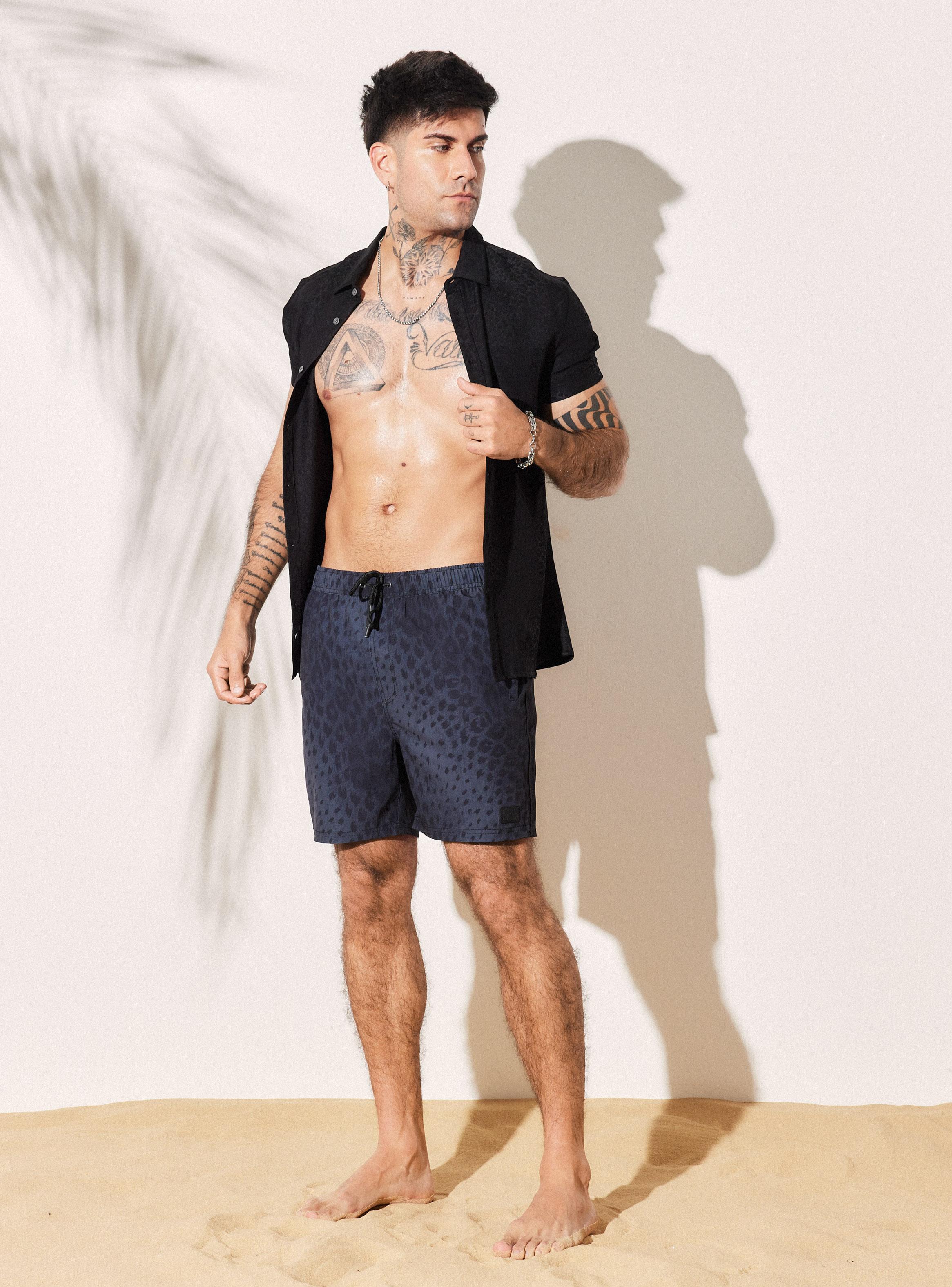 Camisa Tela Tejida con Diseño Animal Print-4